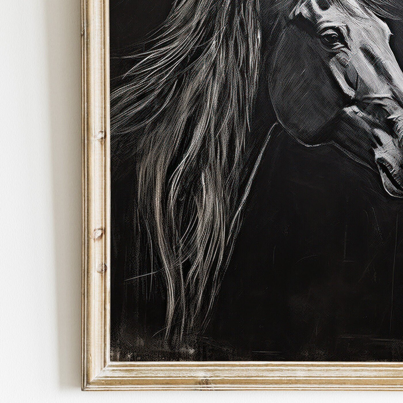 Horse Print, Equestrian Lover Gift, Rustic Farmhouse Wall Decor, Country Style Art - WildfieldPrints