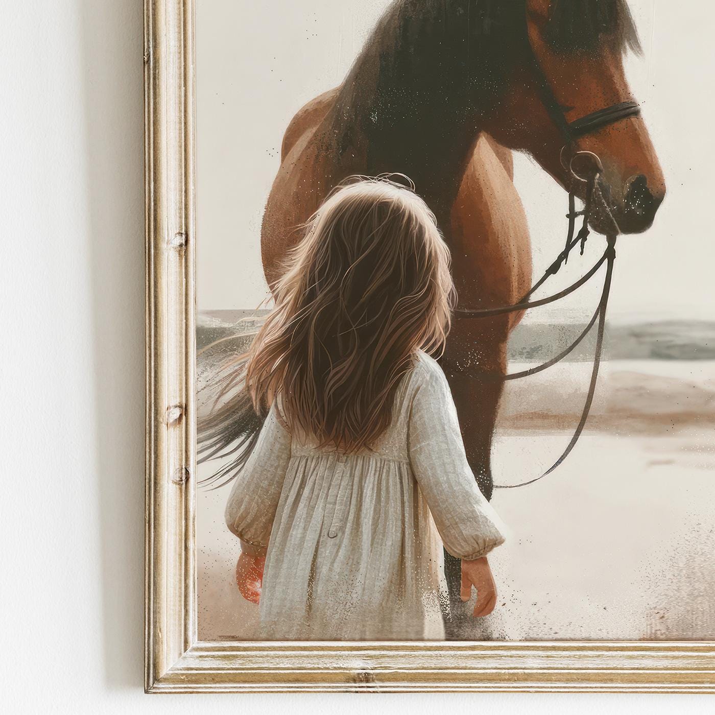 Horse Wall Art, Horse Nursery Decor, Gift for Young Horse Lovers - WildfieldPrints