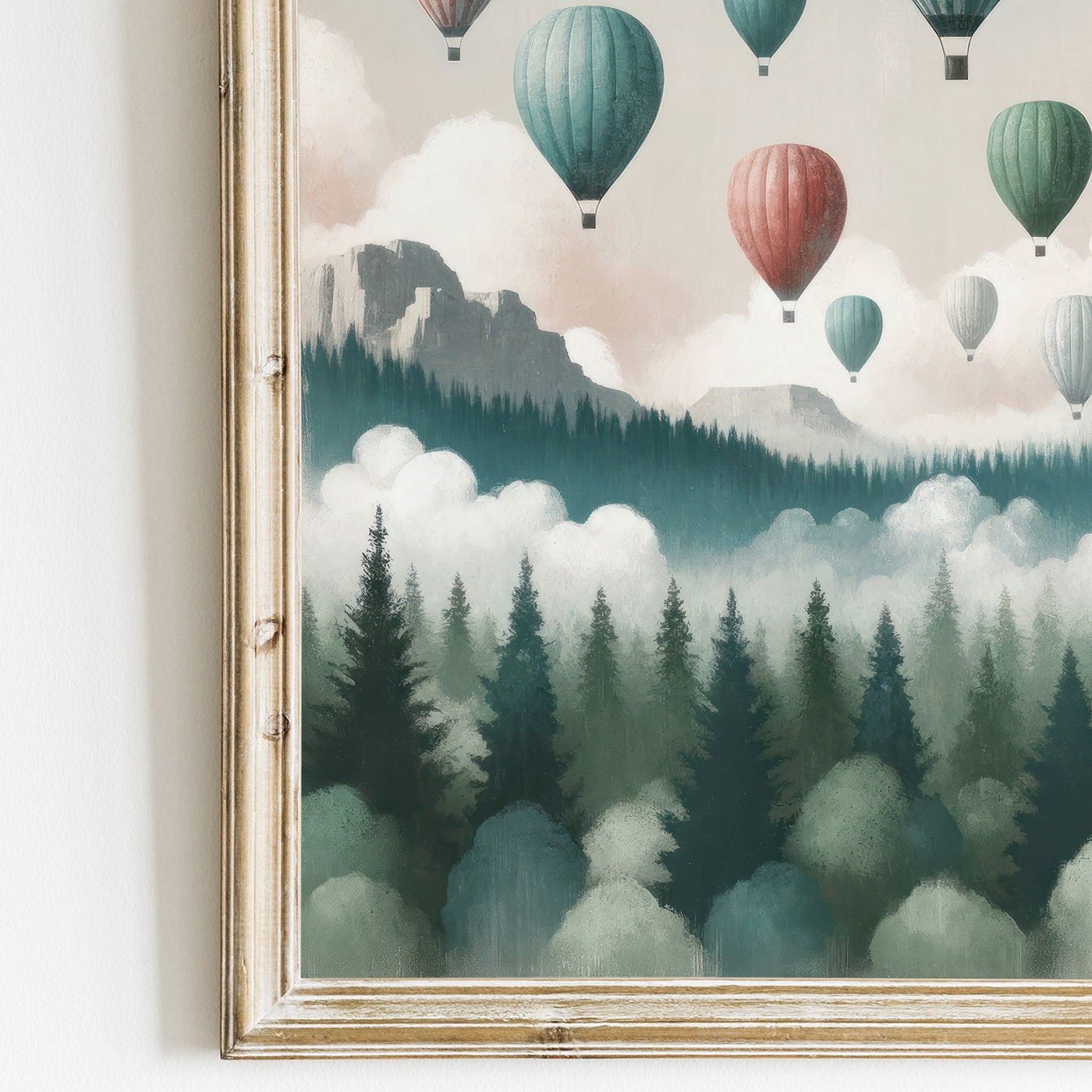 Hot Air Balloon Prints, Vintage Nursery Wall Decor, Adventure Art for Kids - WildfieldPrints