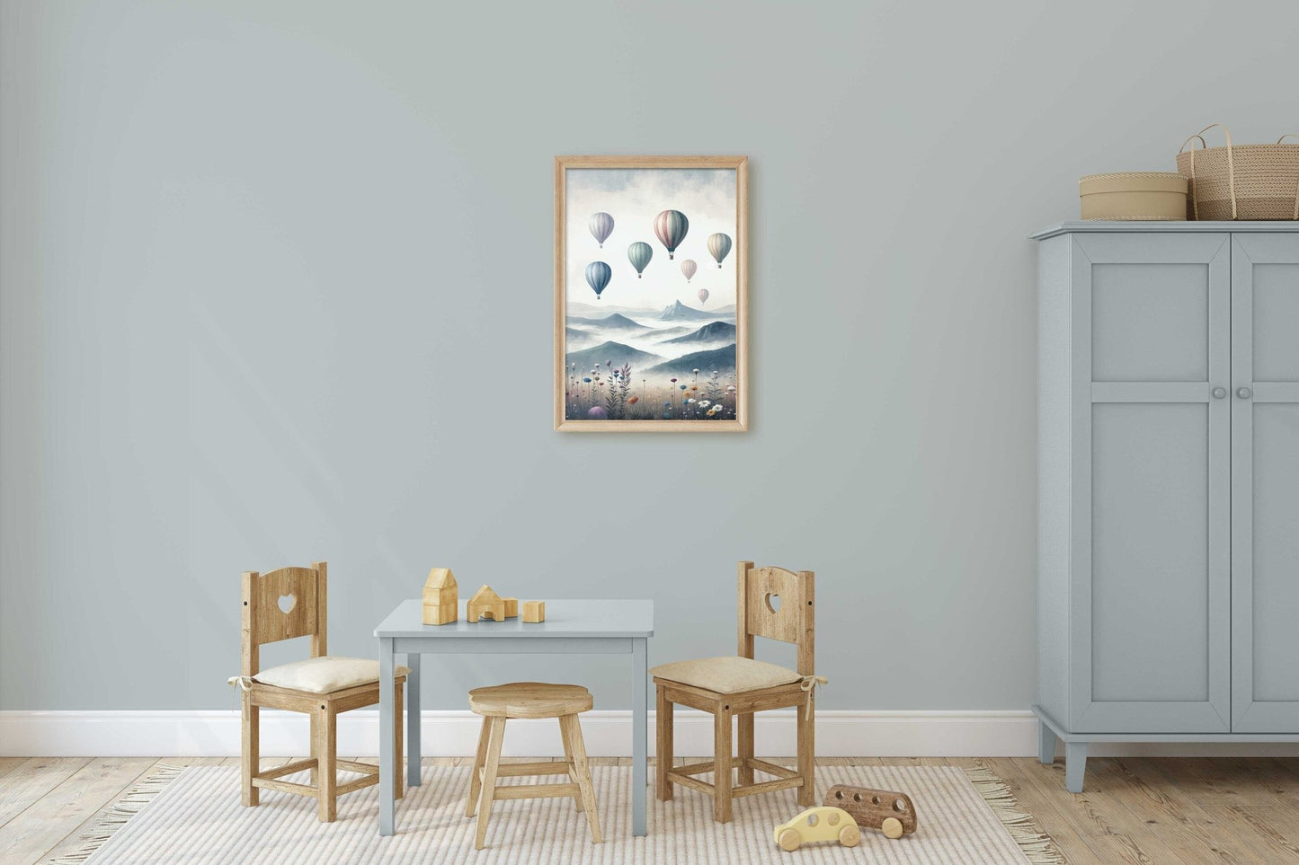 Hot Air Balloon Prints, Vintage Nursery Wall Decor, Adventure Art for Kids - WildfieldPrints