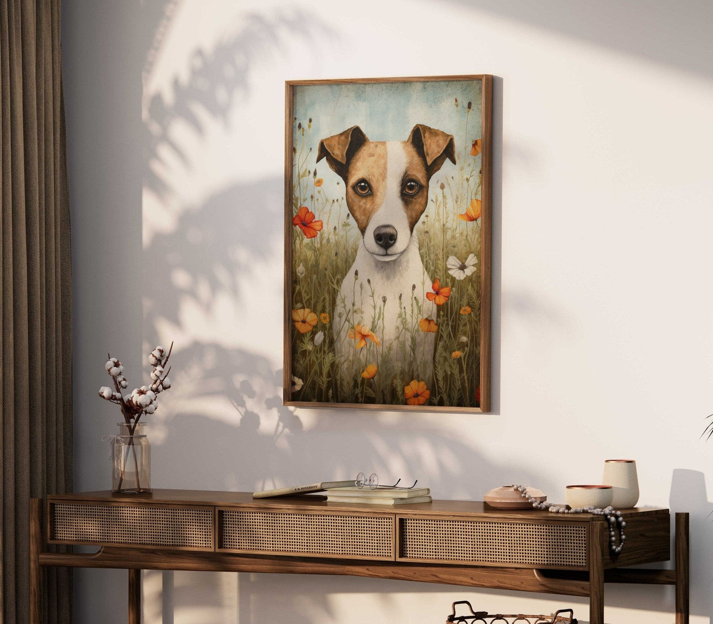 Jack Russel Print, Vintage Dog Portrait, Unique Wall Decor Gift - WildfieldPrints