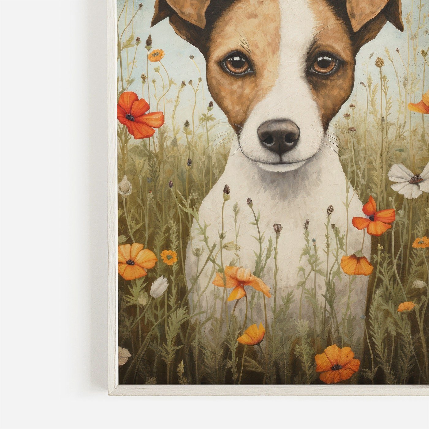 Jack Russel Print, Vintage Dog Portrait, Unique Wall Decor Gift - WildfieldPrints