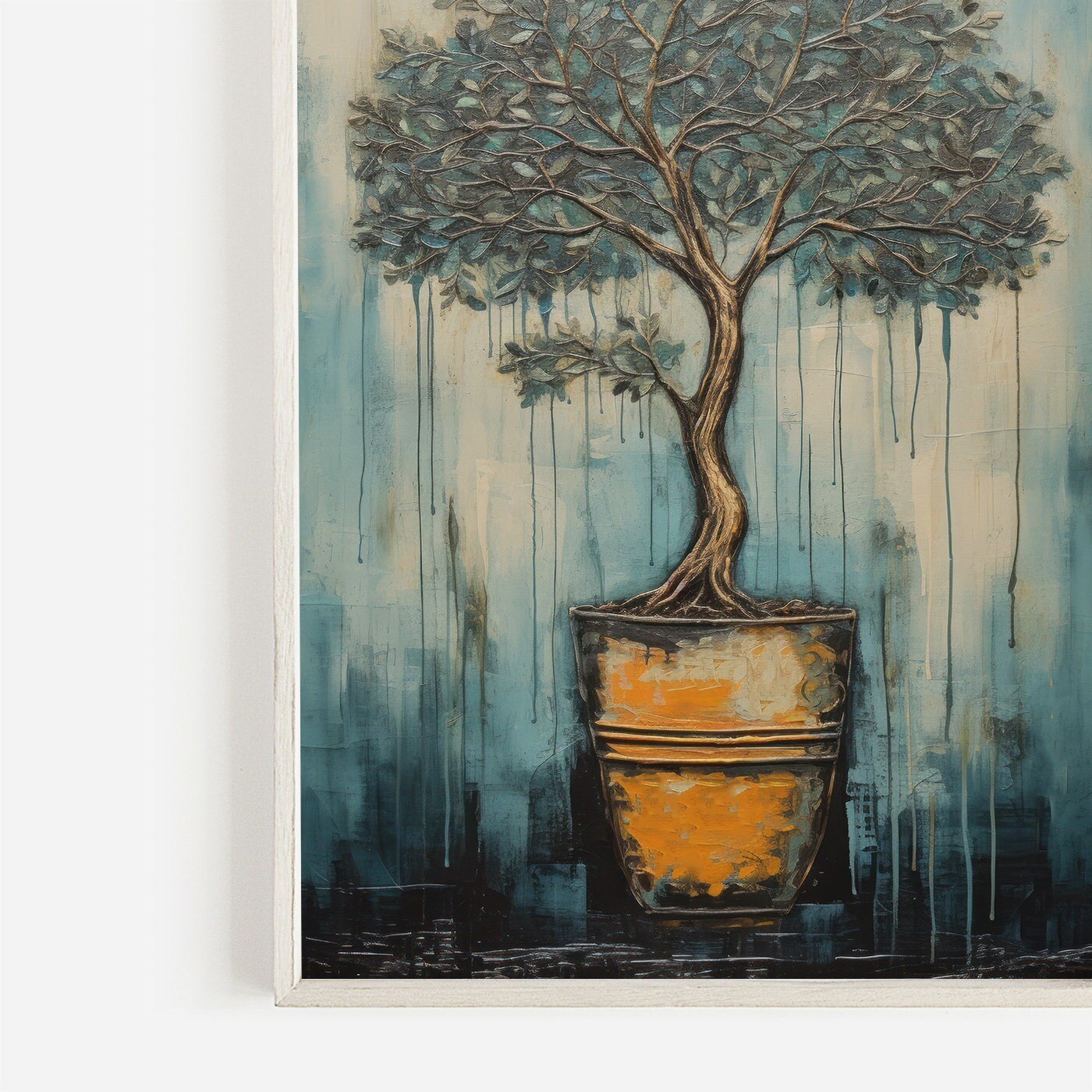 Japanese Wall Art, Bonsai Tree Print, Vintage Tree Decor, Floral Botanical Painting - WildfieldPrints