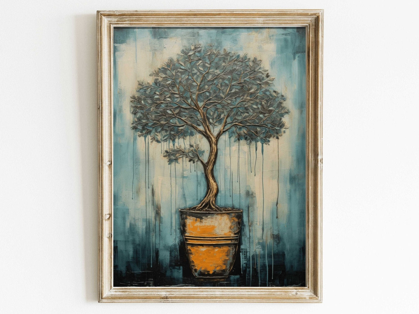 Japanese Wall Art, Bonsai Tree Print, Vintage Tree Decor, Floral Botanical Painting - WildfieldPrints