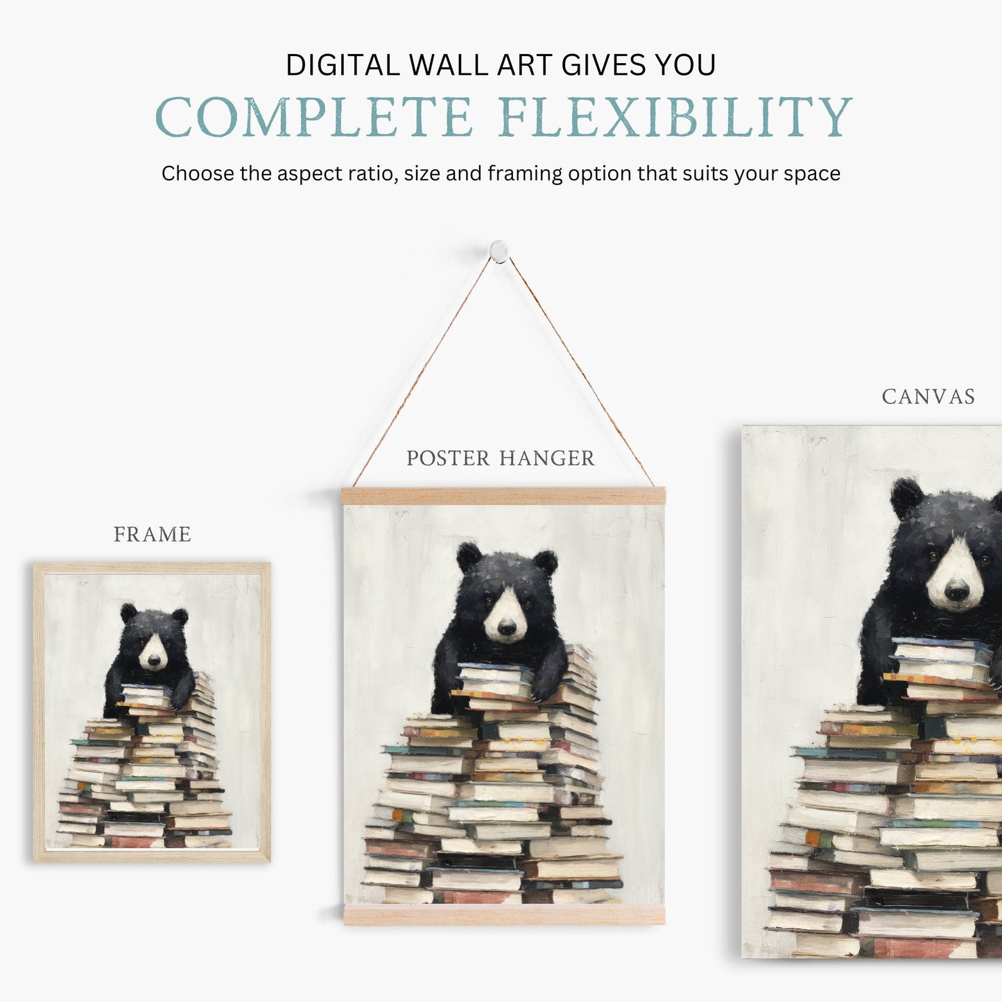 Kids Reading Book Decor, Classroom Wall Art, Study Room Accent - WildfieldPrints