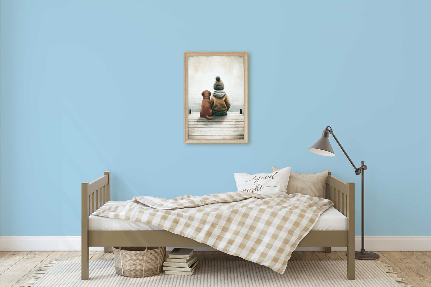 Labrador Nursery Prints, Boy and Dog Room Decor, Puppy Wall Art - WildfieldPrints