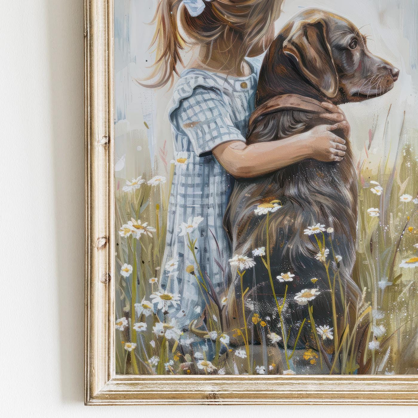 Labrador Nursery Wall Art, Rustic Dog Print, Brown Lab Decor - WildfieldPrints