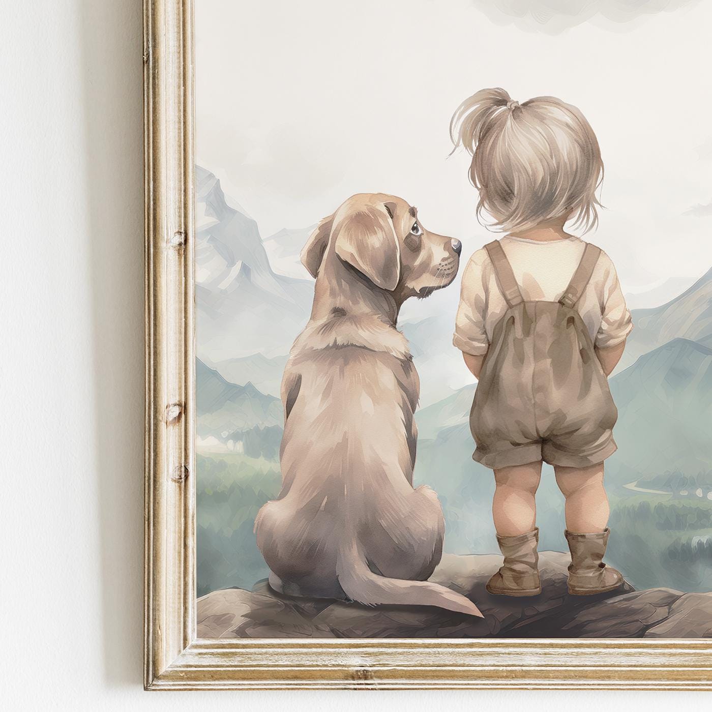 Labrador Prints, Nursery Decor for Kids, Yellow Lab Wall Art - WildfieldPrints
