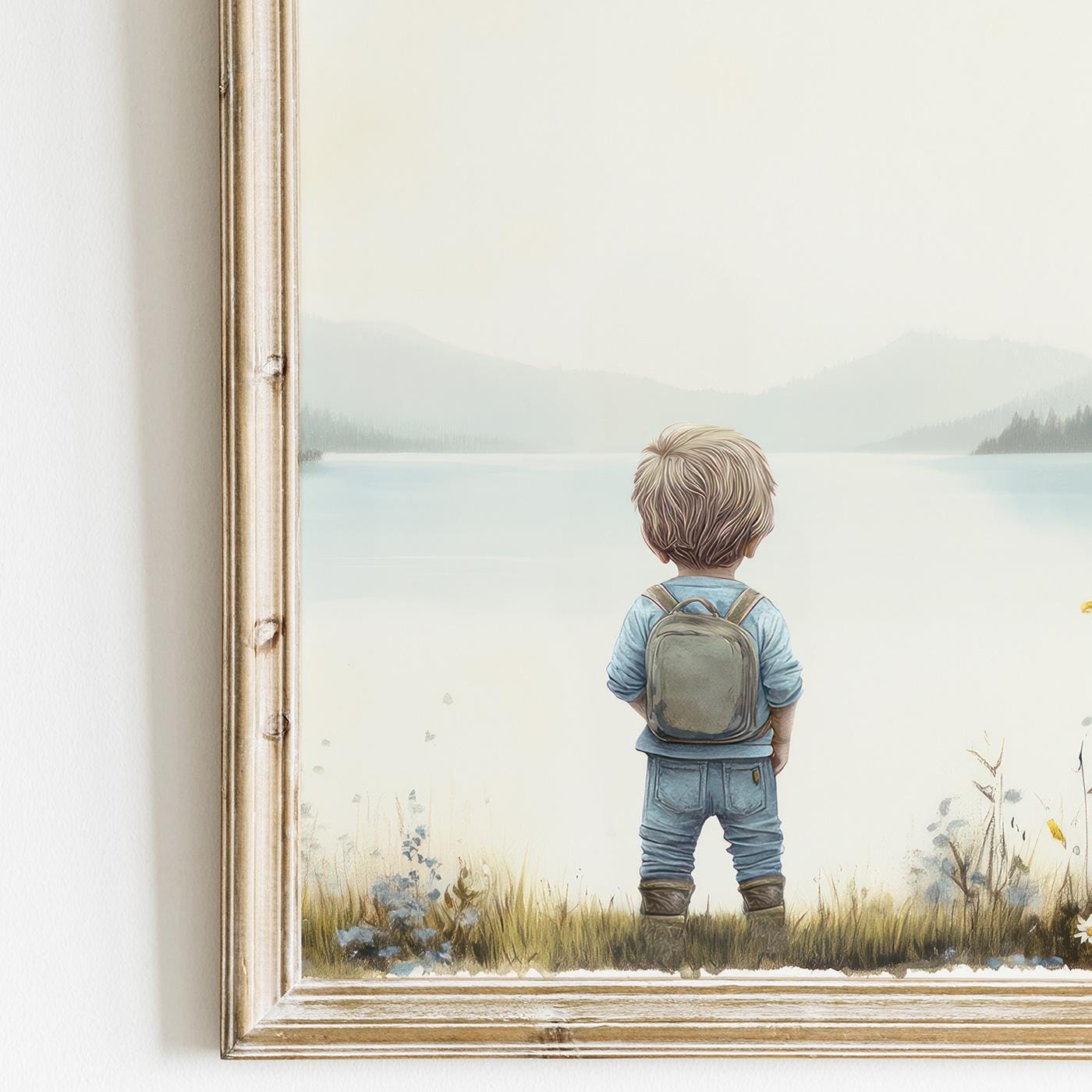 Lake Wall Art, Vintage Nursery Decor, Adventure Theme Prints - WildfieldPrints