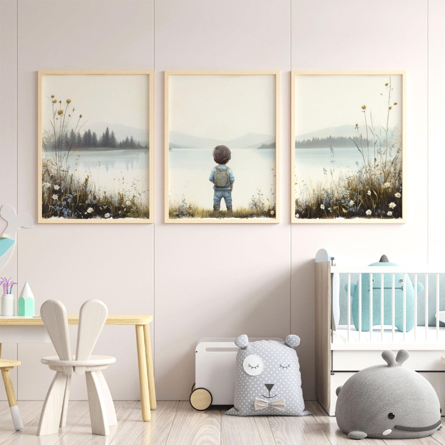 Lake Wall Art, Wildflower Field Decor, Adventure Nursery Prints - WildfieldPrints