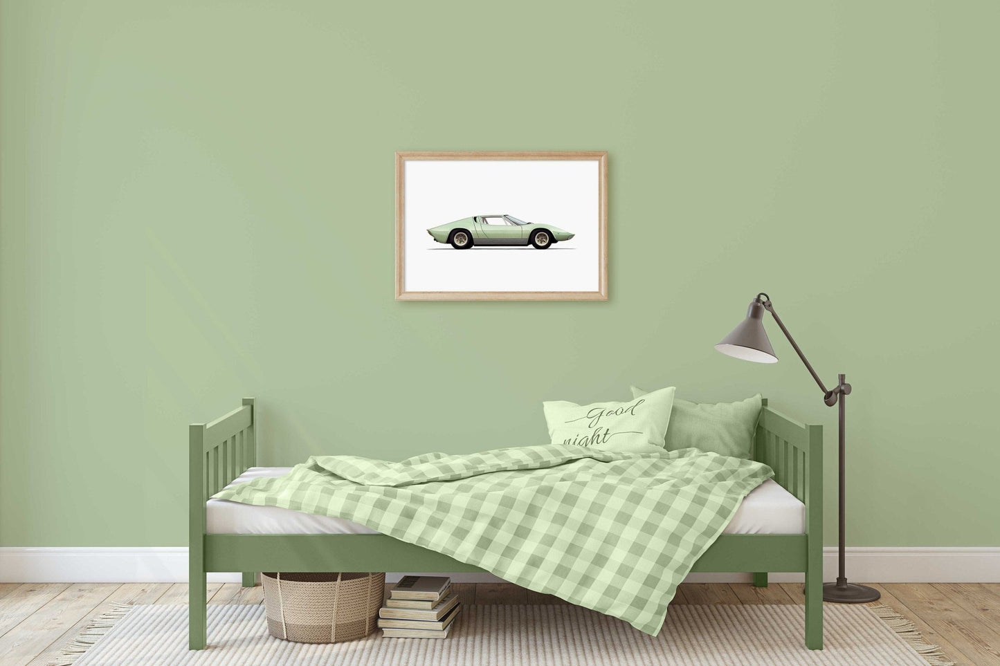 Lamborghini Art, Vehicle Nursery Decor, Boys Room Vintage Car Print - WildfieldPrints
