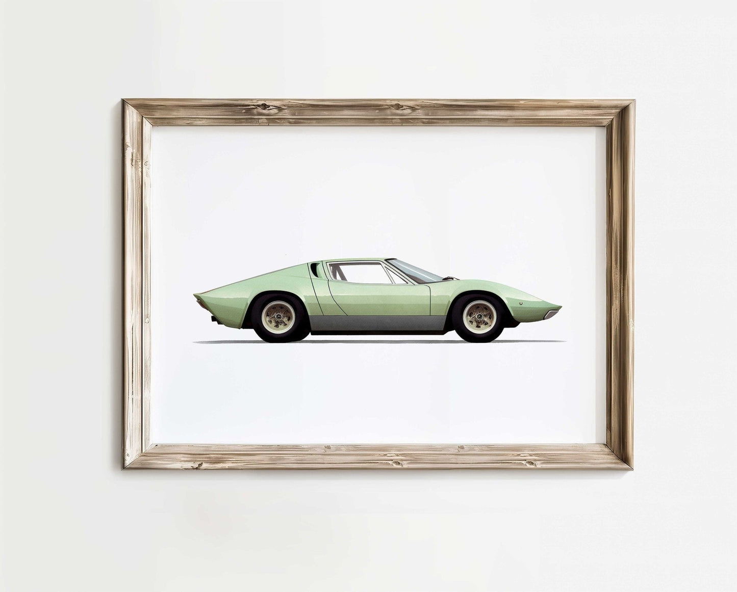 Lamborghini Art, Vehicle Nursery Decor, Boys Room Vintage Car Print - WildfieldPrints