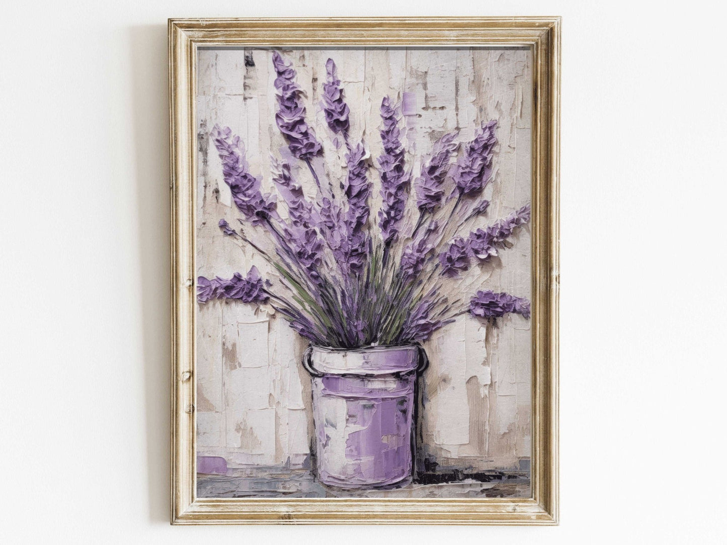 Lavender Wall Art, Vintage Botanical Decor, Rustic Floral Print - WildfieldPrints