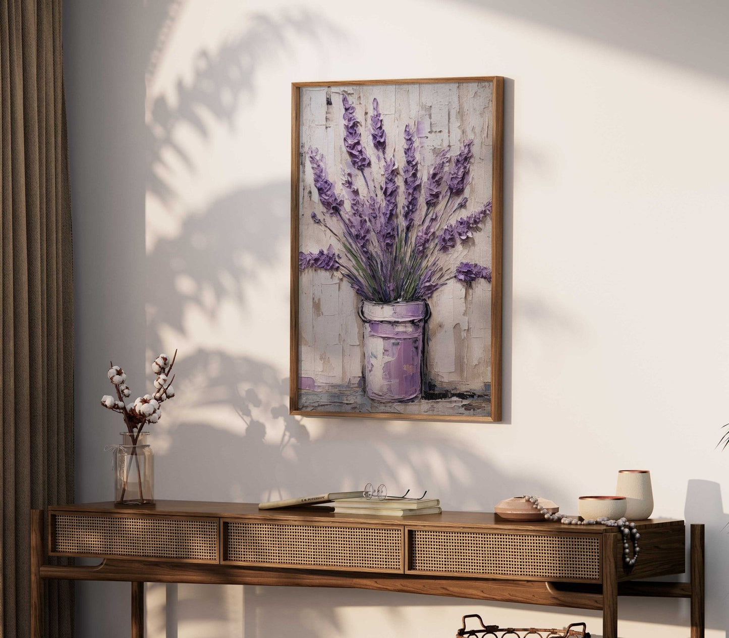 Lavender Wall Art, Vintage Botanical Decor, Rustic Floral Print - WildfieldPrints