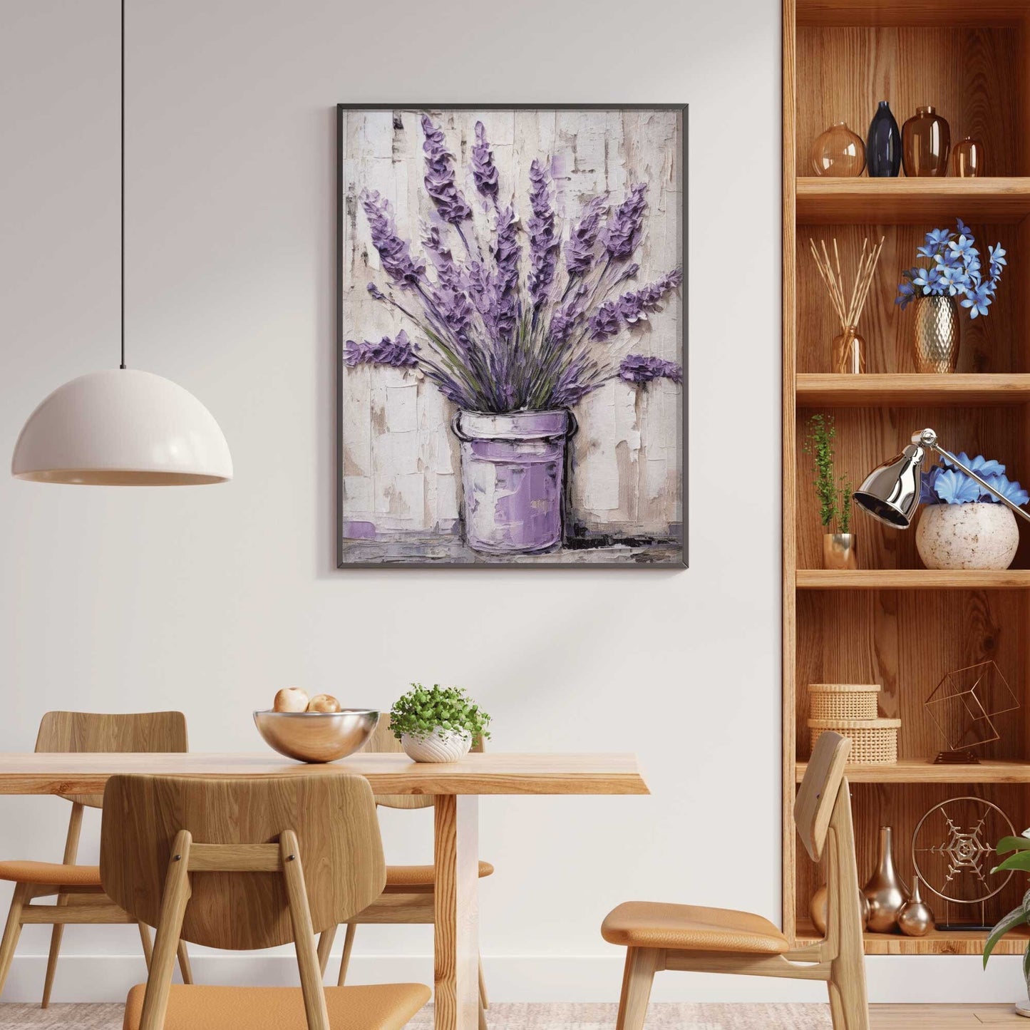 Lavender Wall Art, Vintage Botanical Decor, Rustic Floral Print - WildfieldPrints