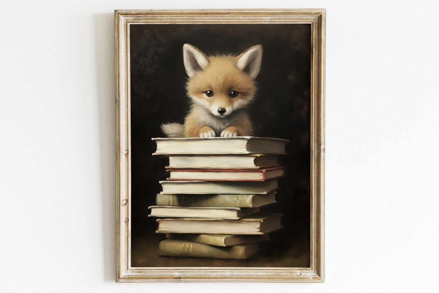 Learning Decor, Bear Nursery Painting, Vintage Study Art, Kids Room Decor - WildfieldPrints