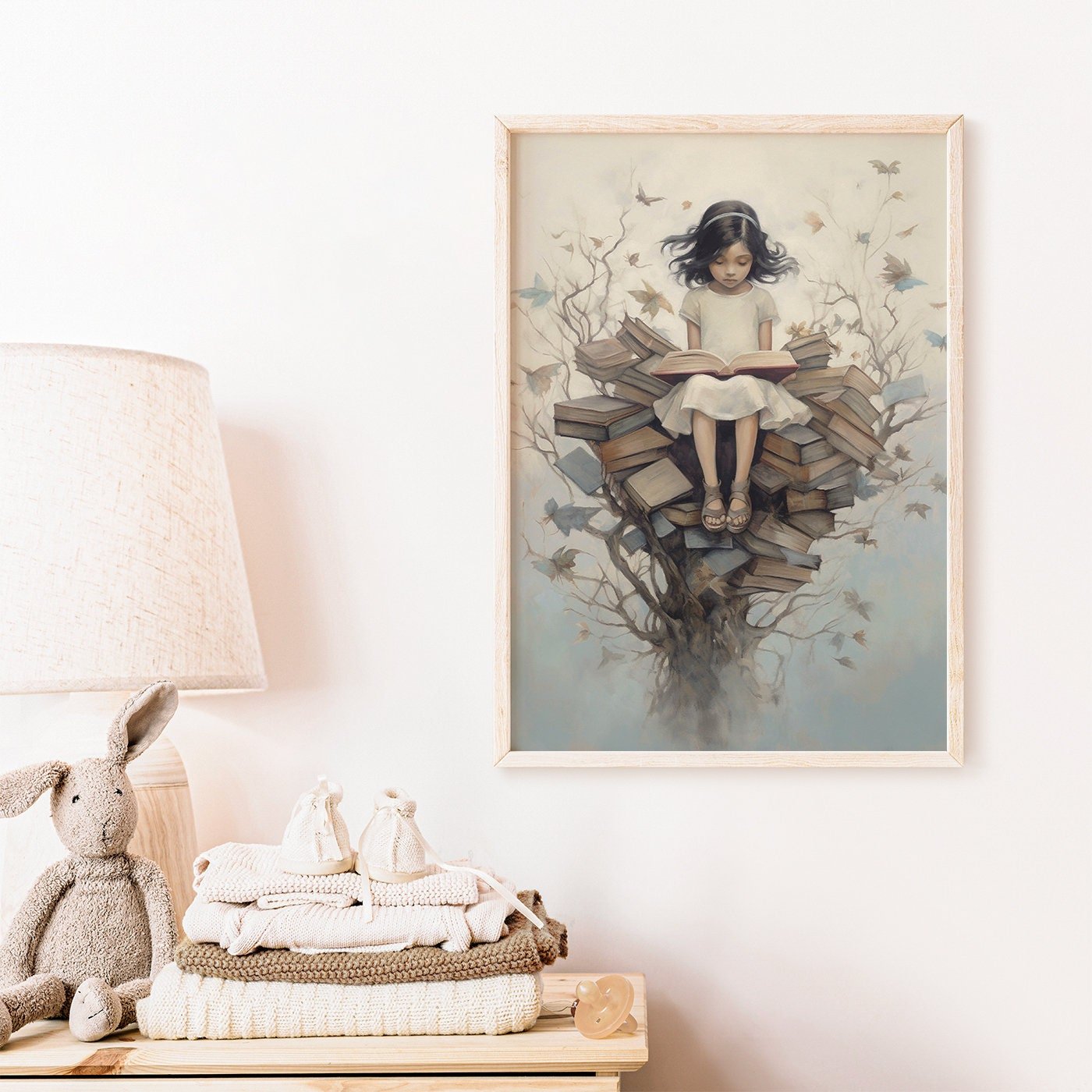Learning & Reading Decor, Vintage Art for Girls' Bedroom, Nursery - WildfieldPrints