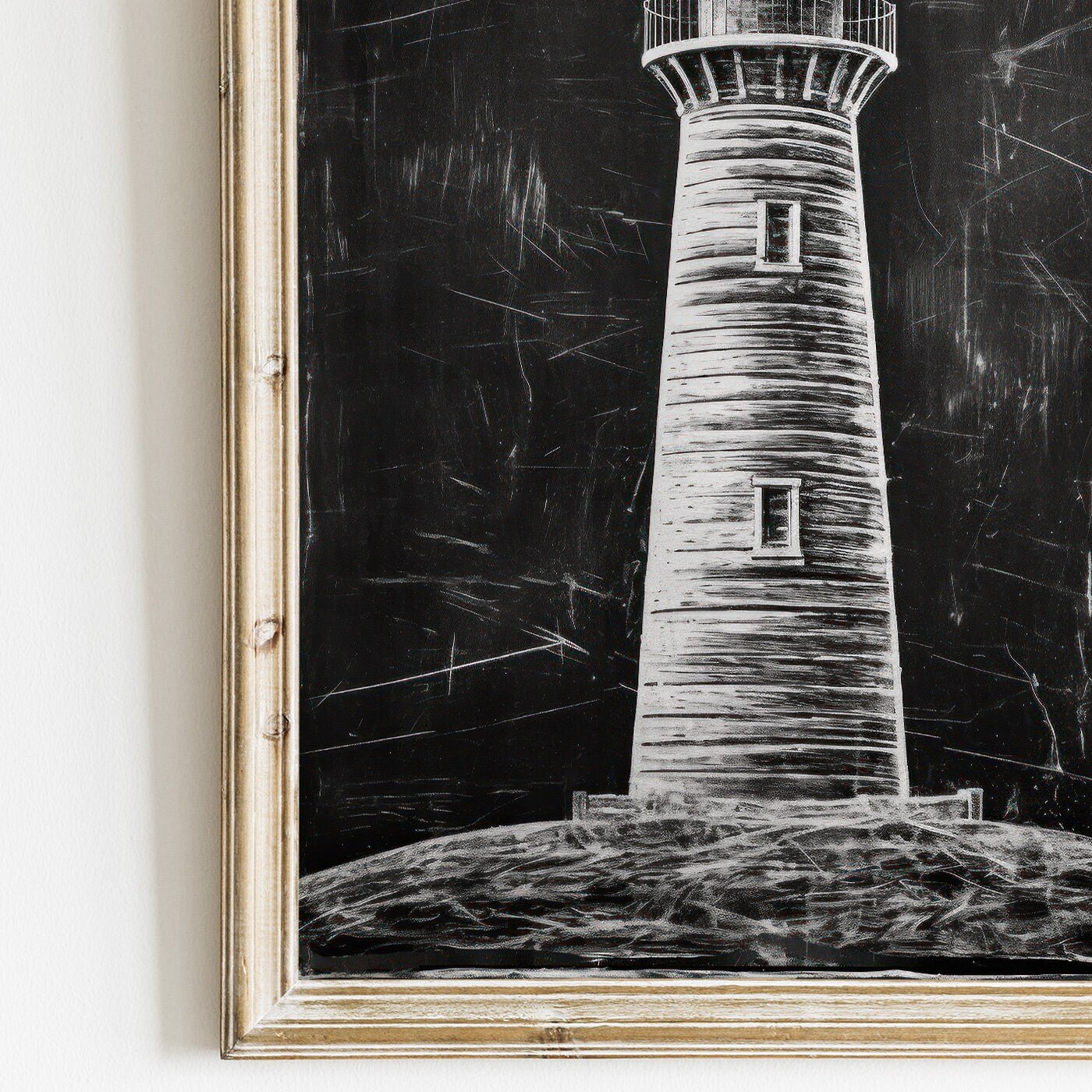 Lighthouse Art Print, Nautical Wall Decor, Vintage Coastal Decor - WildfieldPrints