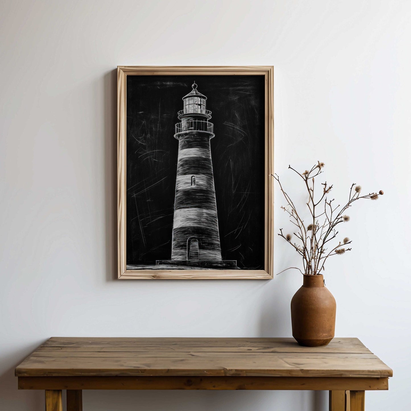 Lighthouse Wall Art, Nautical Decor, Vintage Art Print - WildfieldPrints