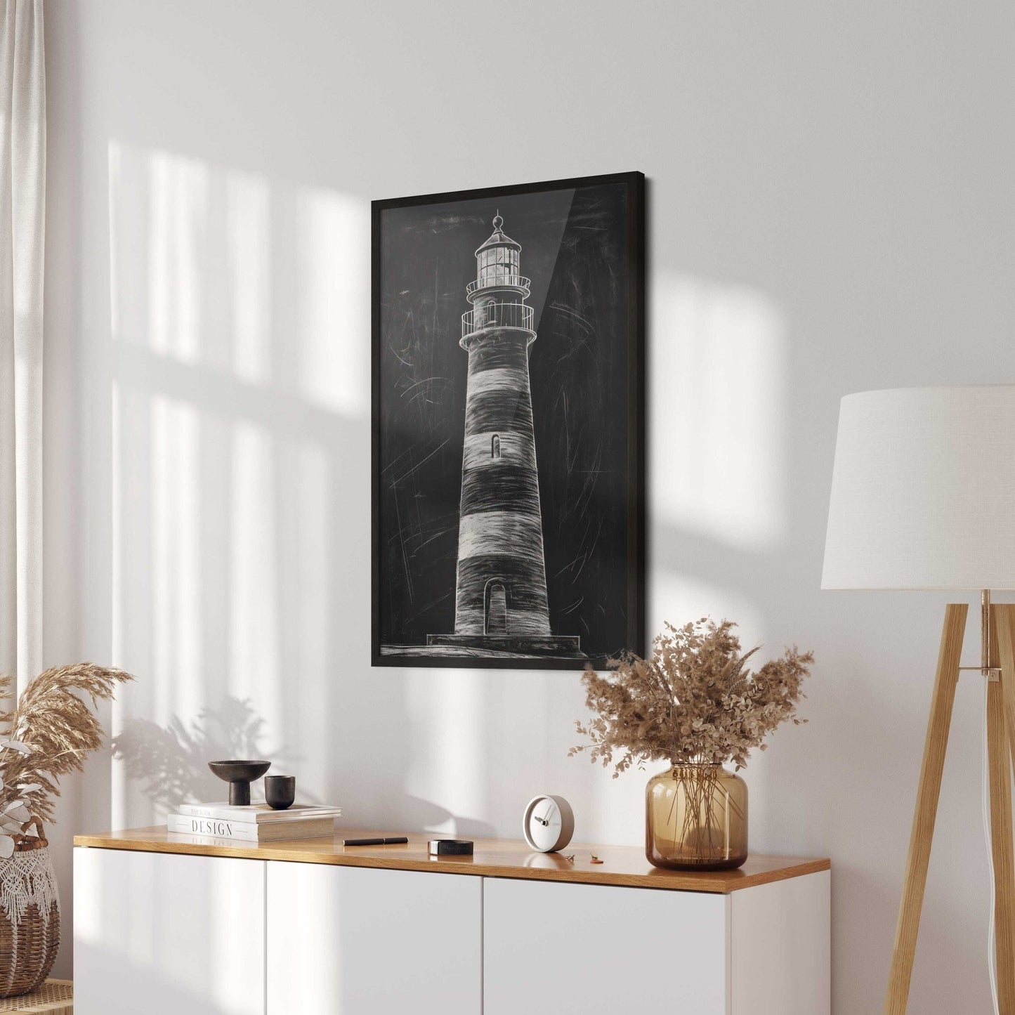 Lighthouse Wall Art, Nautical Decor, Vintage Art Print - WildfieldPrints