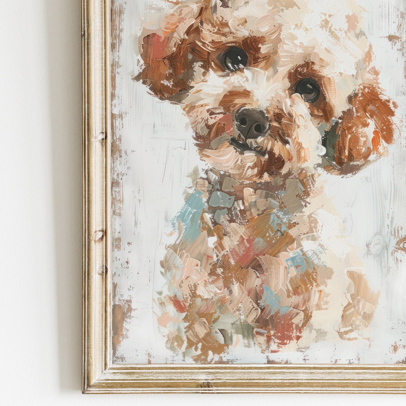 Miniature Poodle Art, Poodle Portrait, Vintage Dog Decor - WildfieldPrints