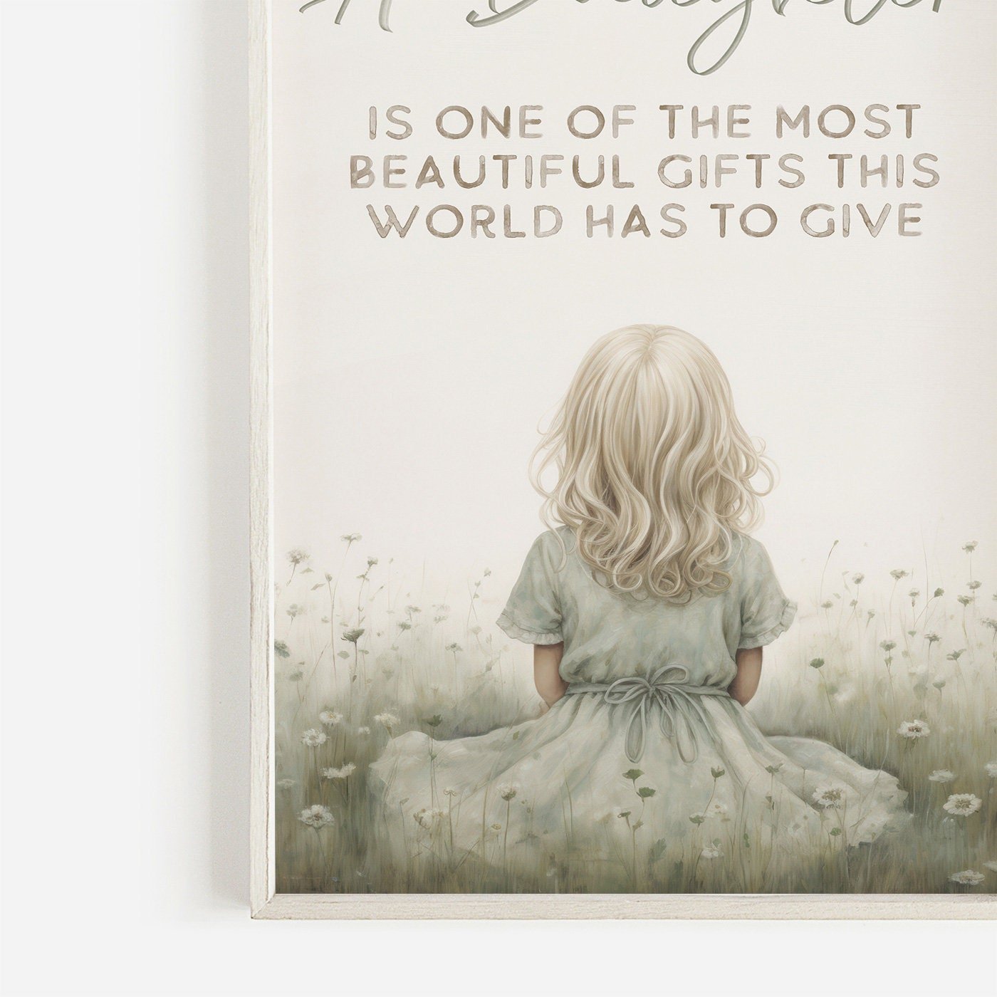 Mom & Daughter Wall Art, Love Quote Nursery Decor, Heartwarming Gift - WildfieldPrints