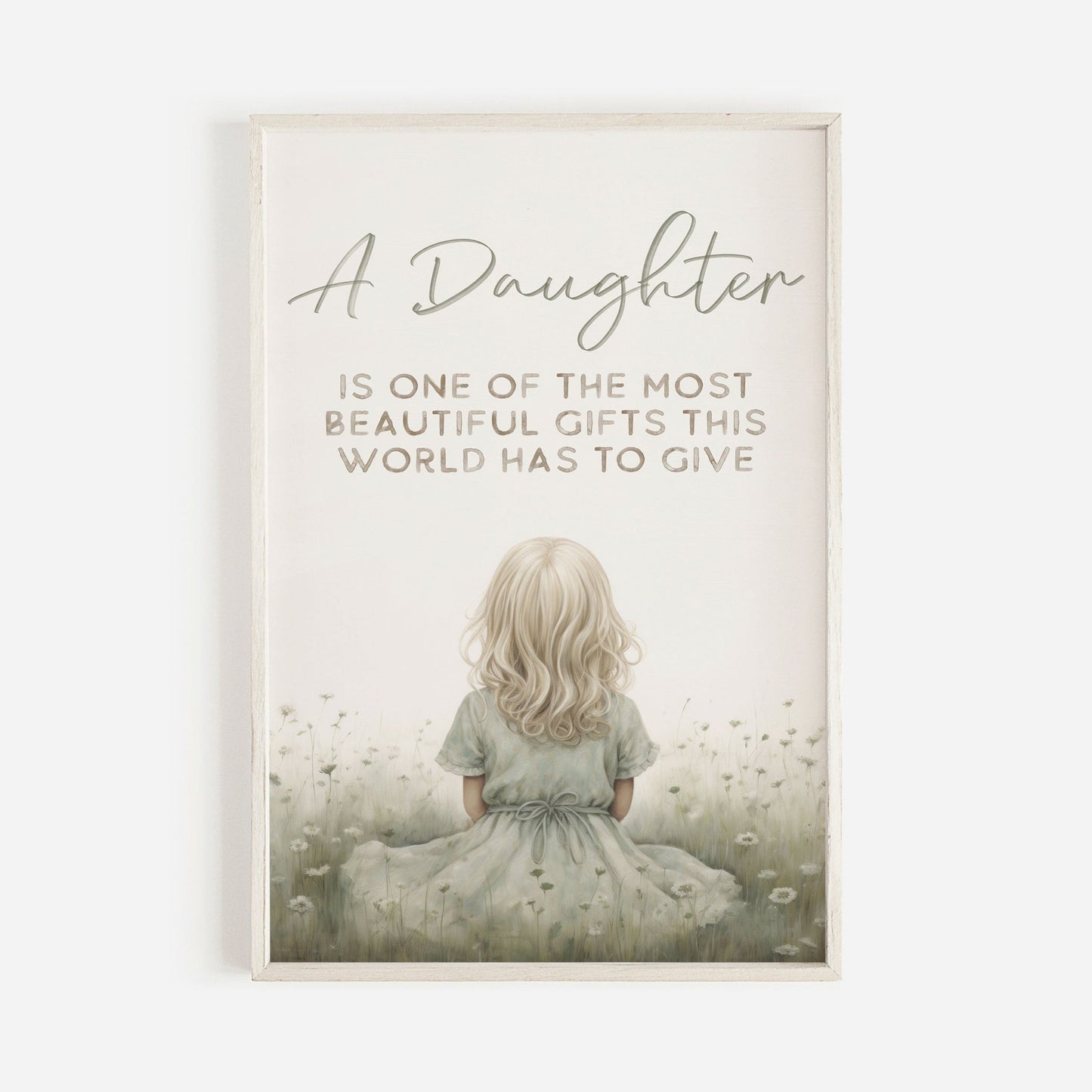 Mom & Daughter Wall Art, Love Quote Nursery Decor, Heartwarming Gift - WildfieldPrints