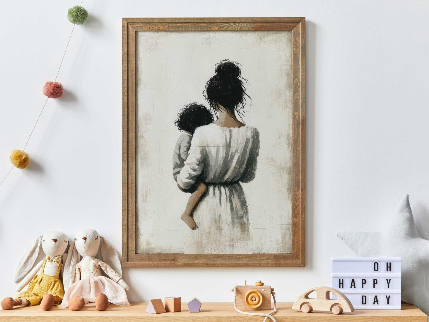 Mother and Son Art, Heartwarming Family Decor, Gift for Moms - WildfieldPrints