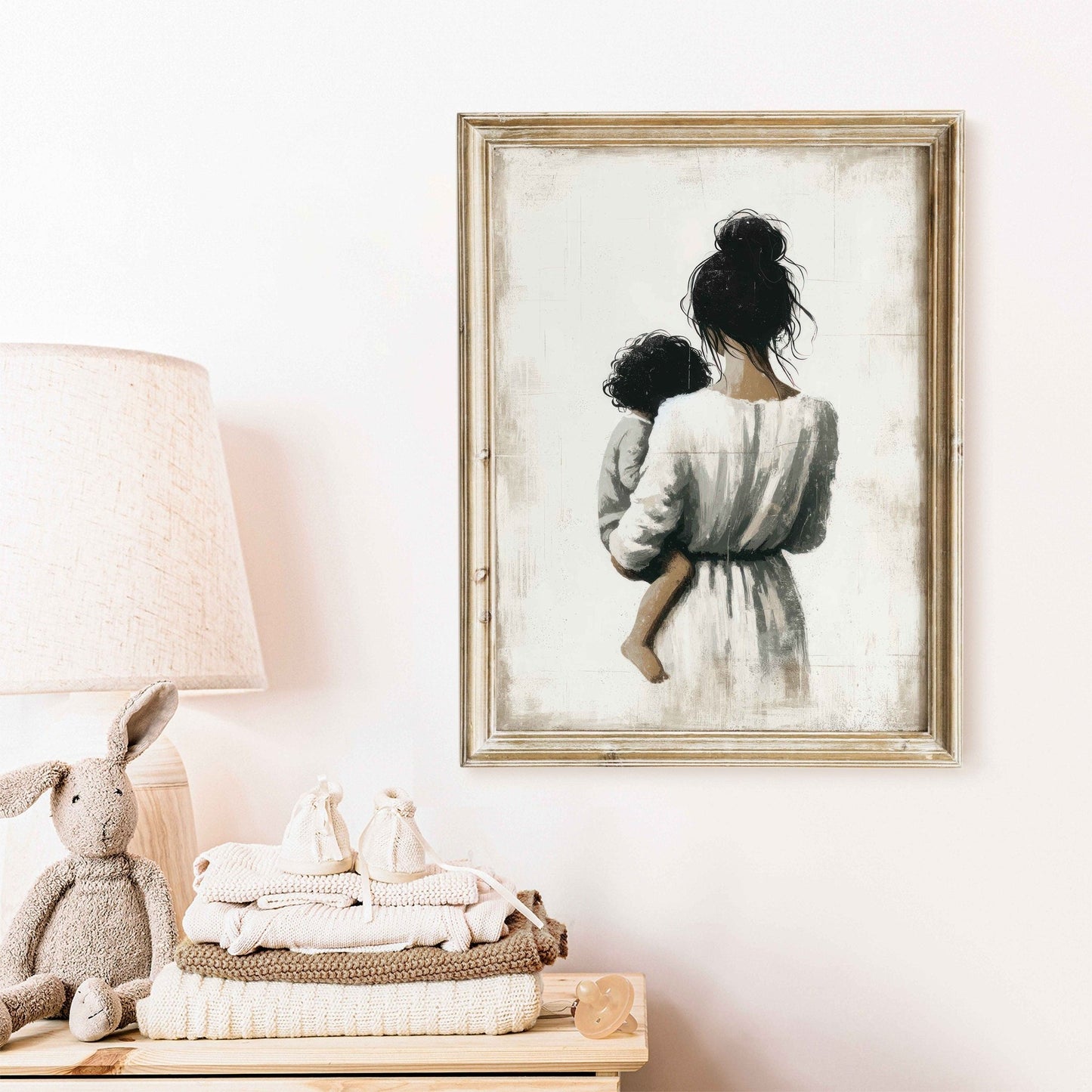 Mother and Son Art, Heartwarming Family Decor, Gift for Moms - WildfieldPrints
