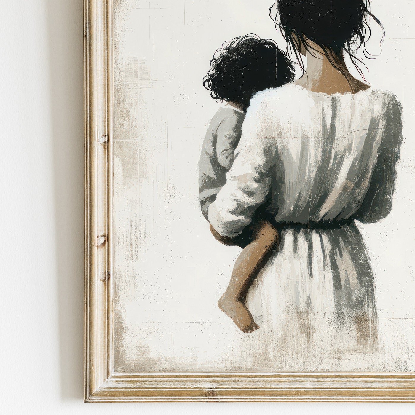 Mother and Son Art, Heartwarming Family Decor, Gift for Moms - WildfieldPrints