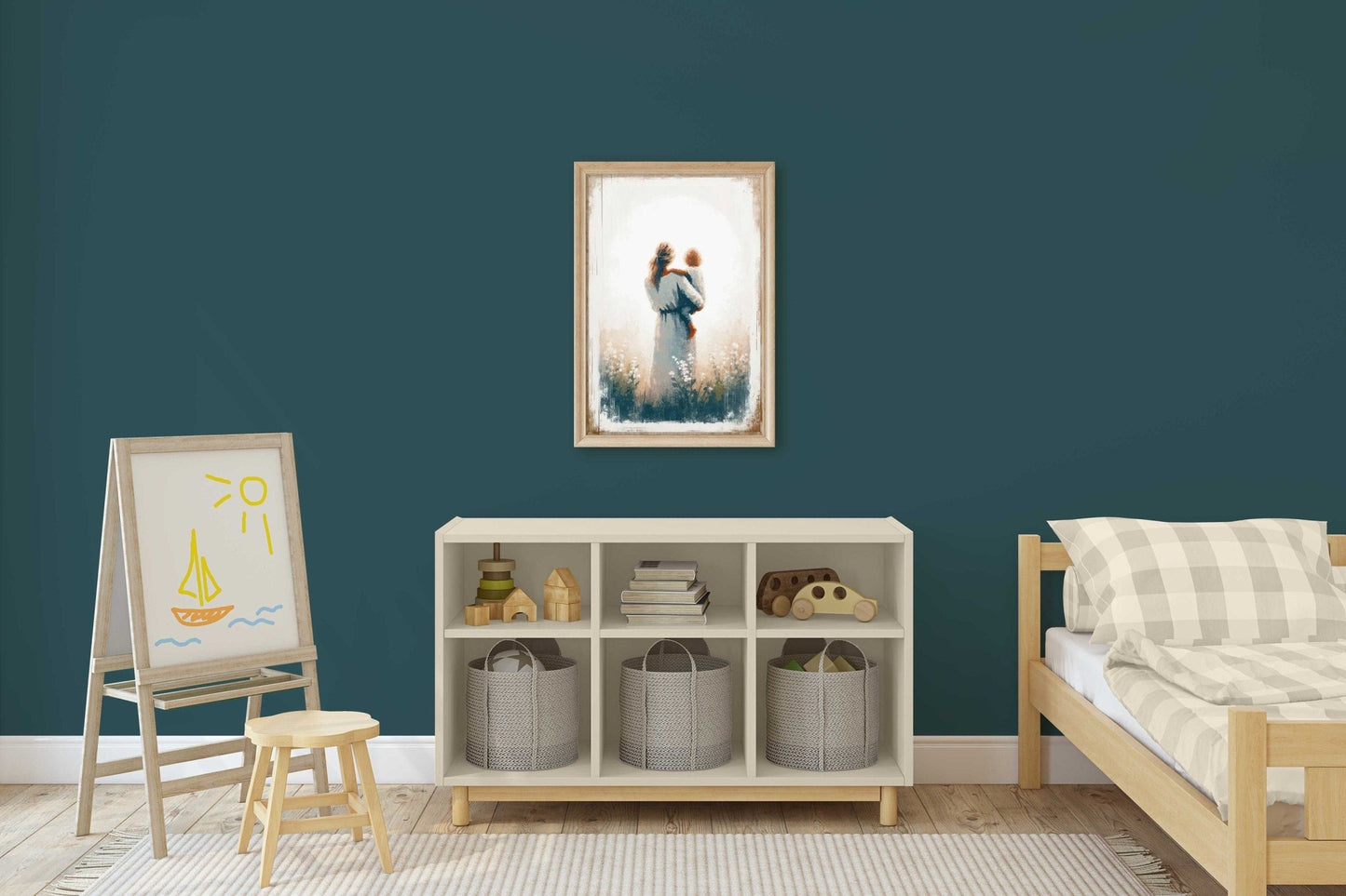 Mother and Son Wall Art, Gift for Moms, Vintage Child Decor - WildfieldPrints