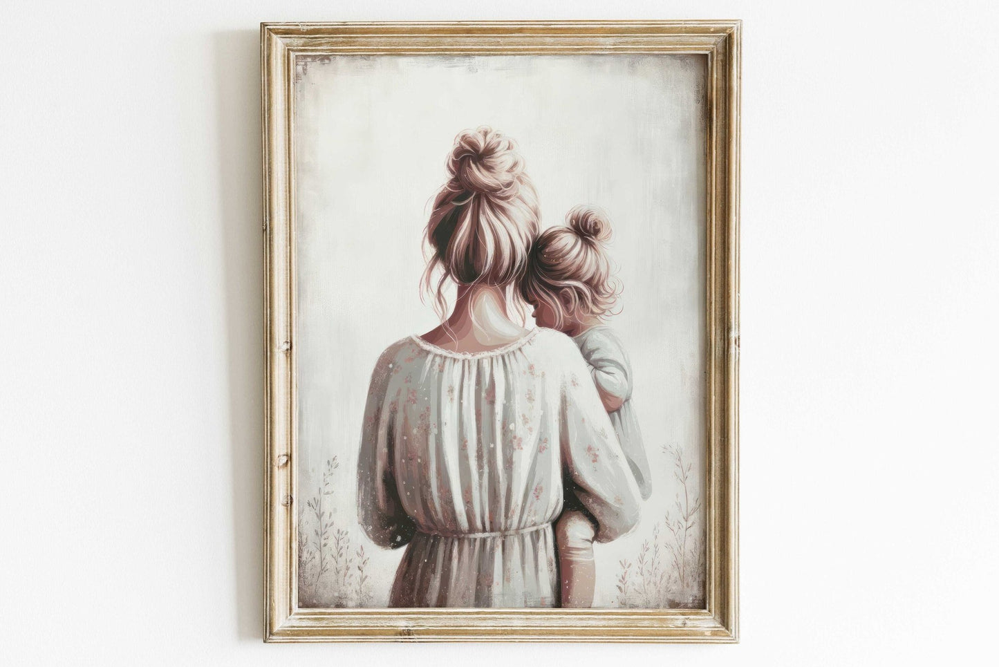 Mother Daughter Art, Mom & Child Decor, Rustic Family Wall Hangings - WildfieldPrints