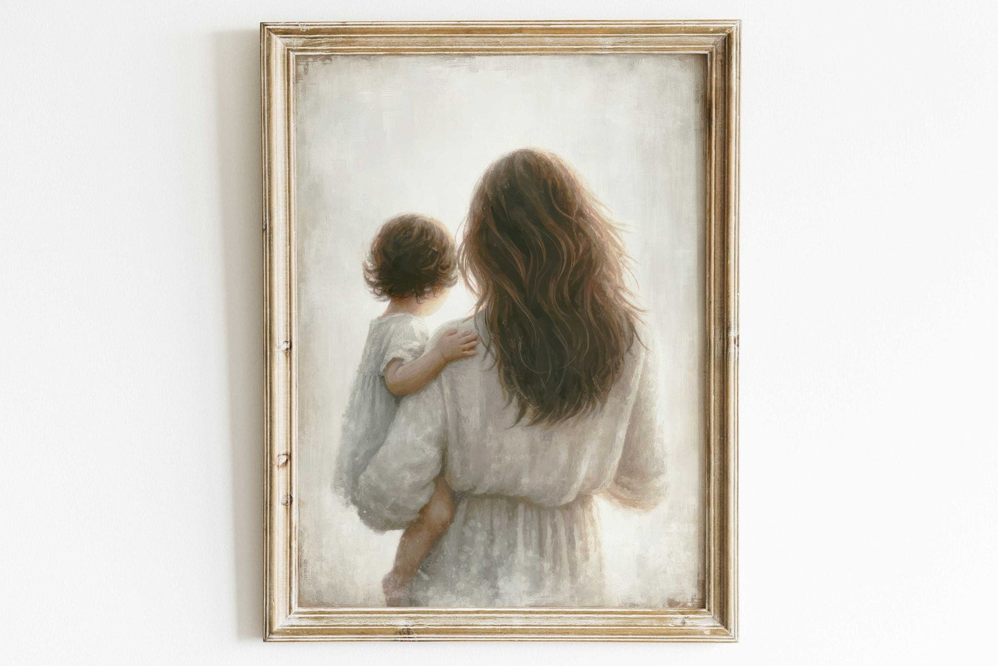 Mother & Daughter Bond Print, Heartwarming Family Decor, Rustic Art - WildfieldPrints