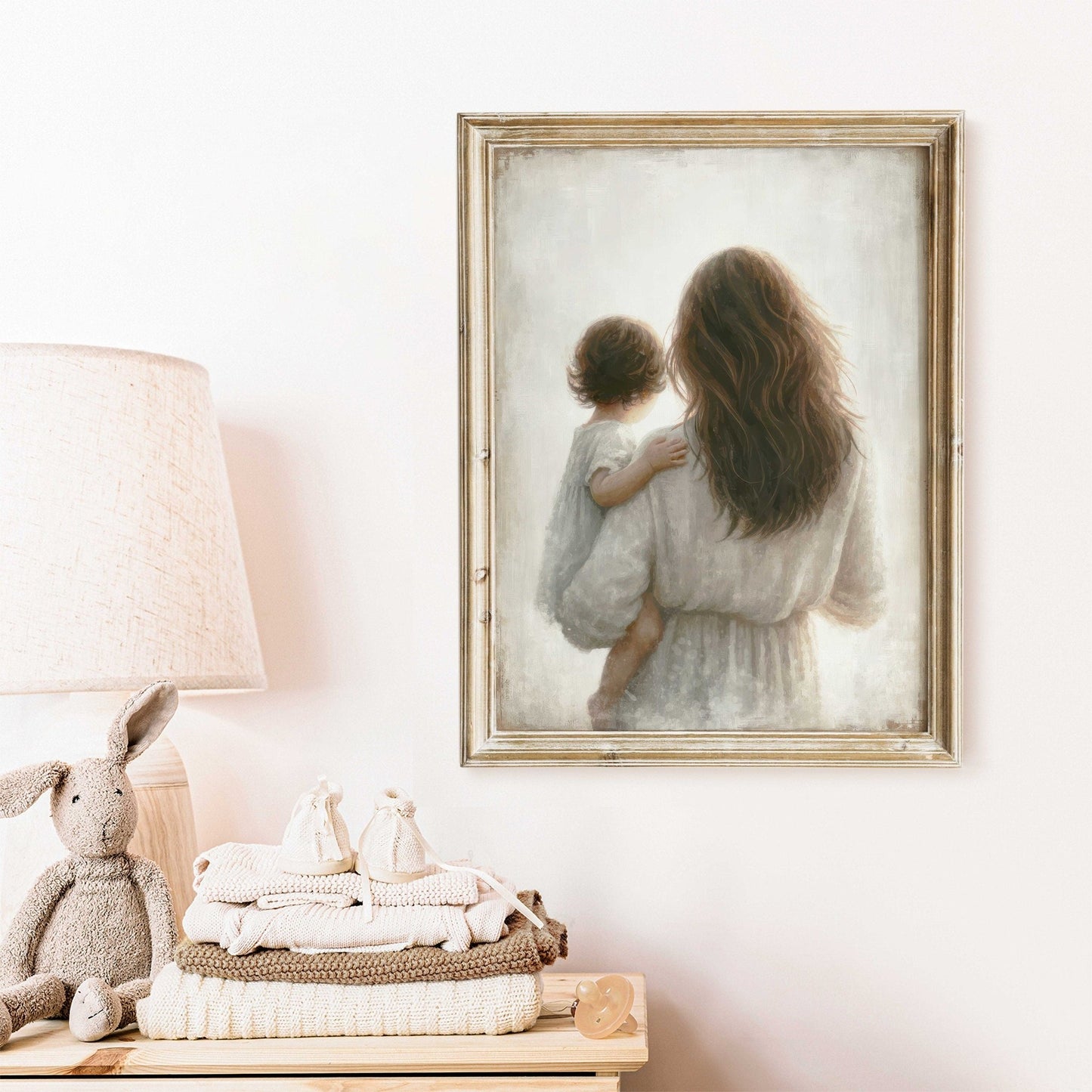 Mother & Daughter Bond Print, Heartwarming Family Decor, Rustic Art - WildfieldPrints