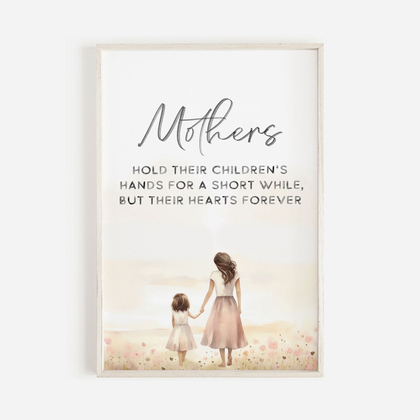 Mother Daughter Quote Wall Art, Child Print, Gift for New Moms, Family Decor - WildfieldPrints
