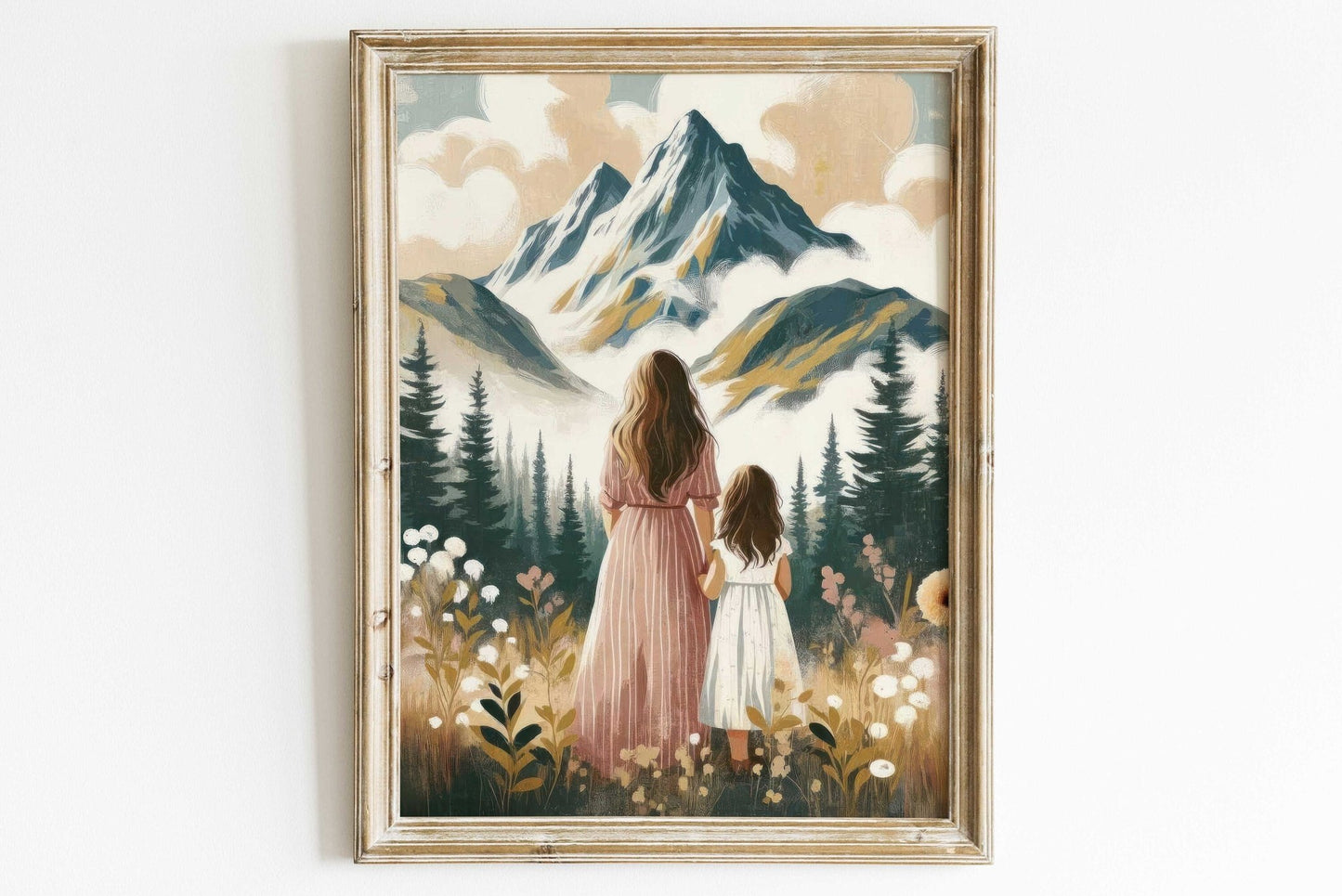 Mother Daughter Wall Art, Adventure Print for Girls, Family Decor - WildfieldPrints