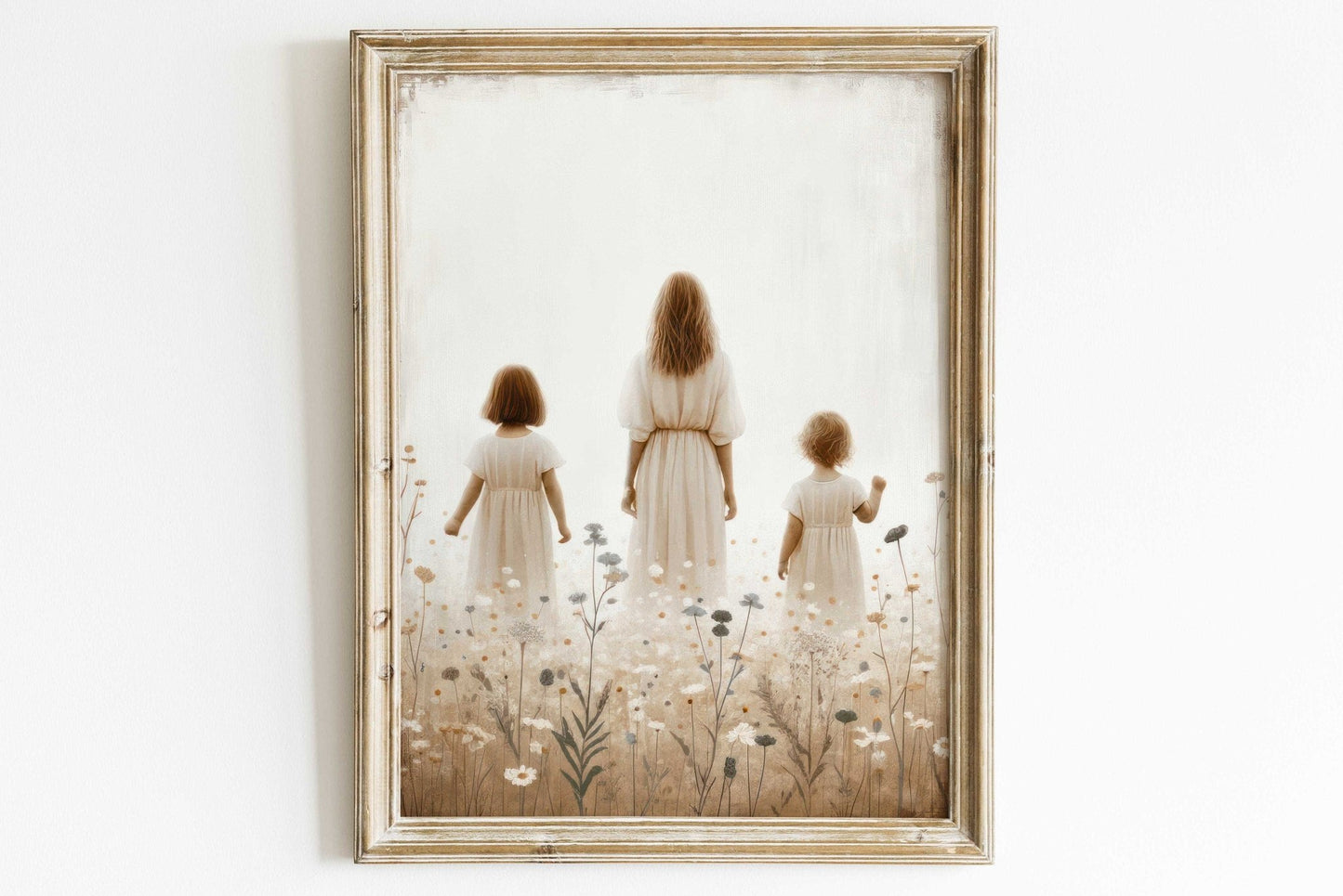 Mother & Daughter Wall Art, Sisters Print, Family Love Decor - WildfieldPrints