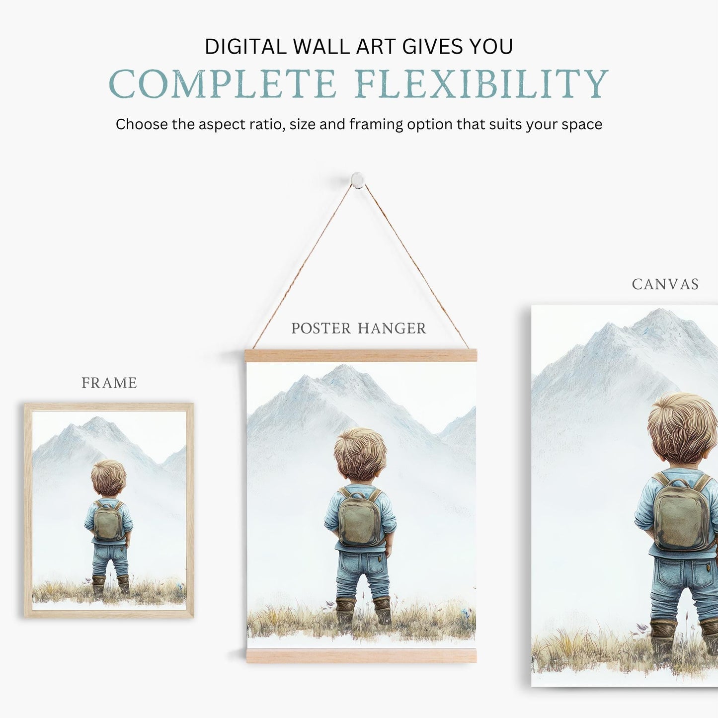 Mountain Nursery Wall Art, Adventure Decor for Kids, Nature Prints - WildfieldPrints
