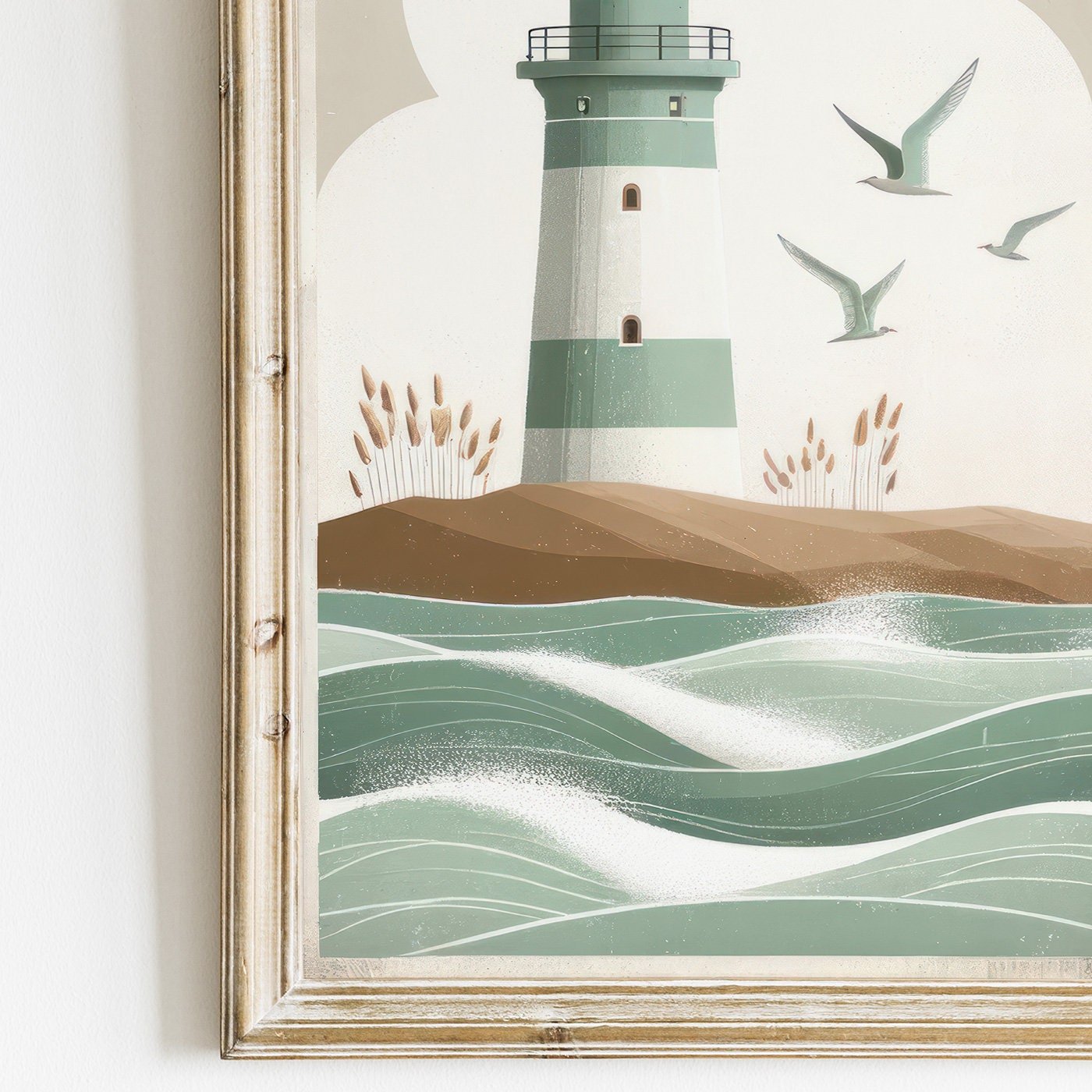 Nautical Nursery Decor, Vintage Coastal Art, Sailboat & Lighthouse Prints - WildfieldPrints