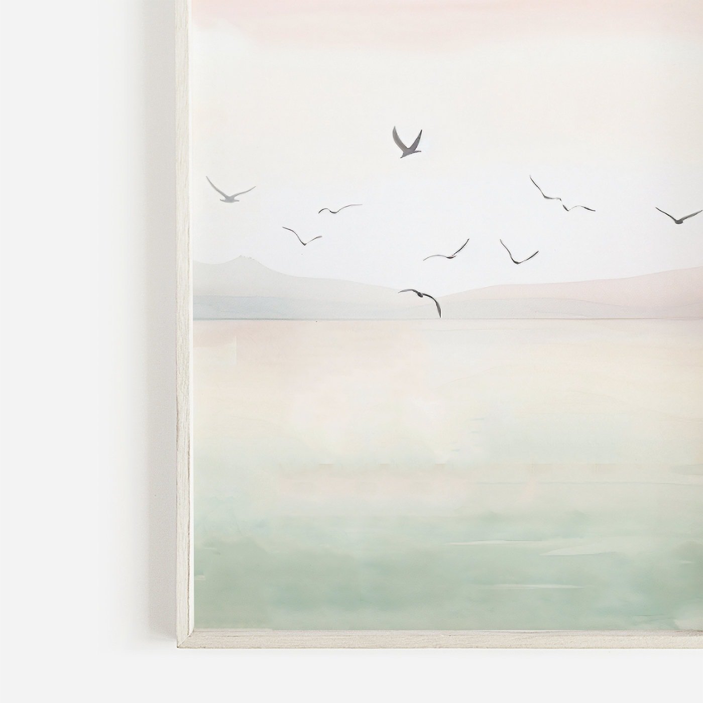Nautical Sea Wall Art, Sailboat and Birds Decor, Watercolor Prints - WildfieldPrints