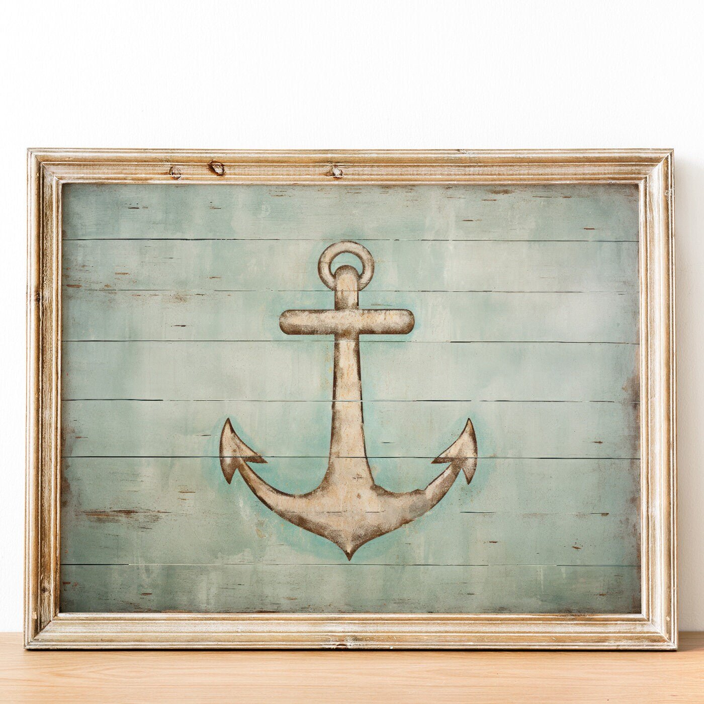 Nautical Wall Art, Maritime Decor, Rustic Anchor Print - WildfieldPrints