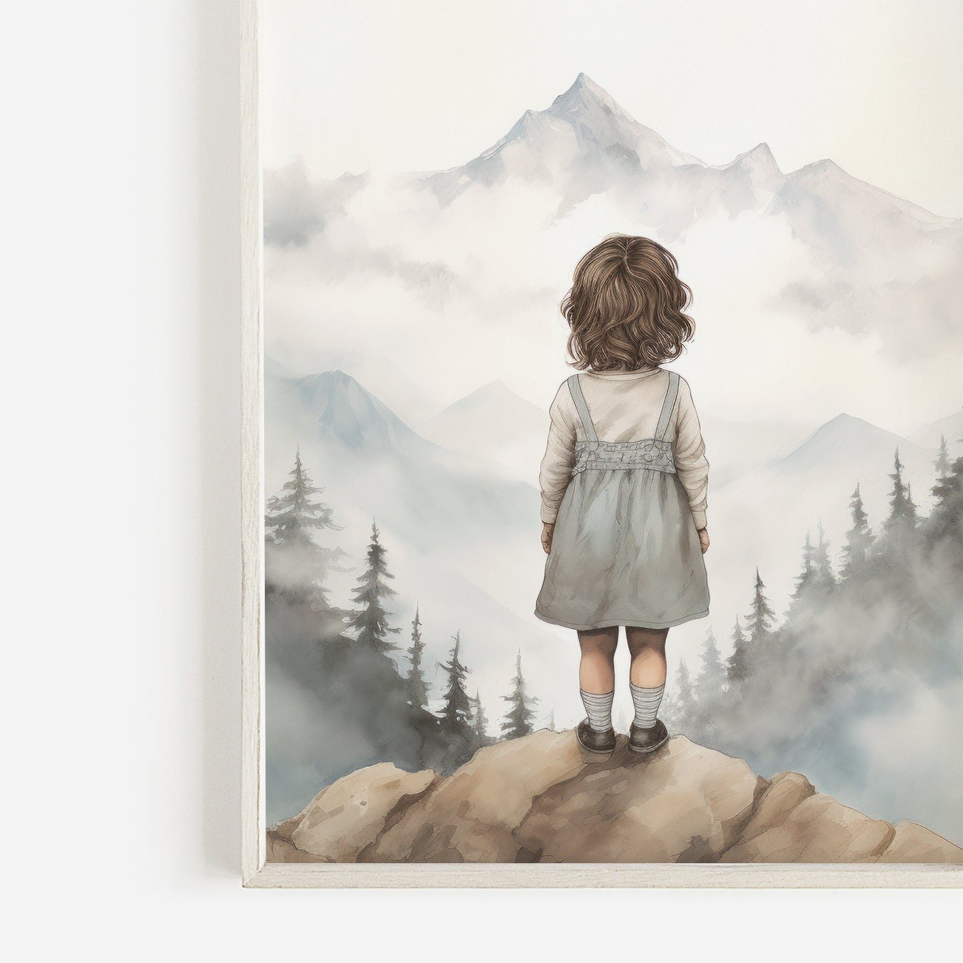 Nursery Adventure Art, Girl's Mountain Decor, Toddler Room Wall Decor - WildfieldPrints