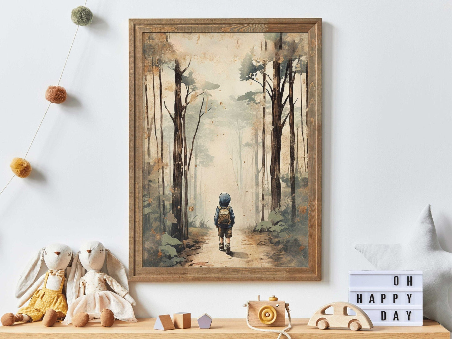 Nursery Adventure Decor, Boys Room Wall Art, Forest Themed Prints - WildfieldPrints