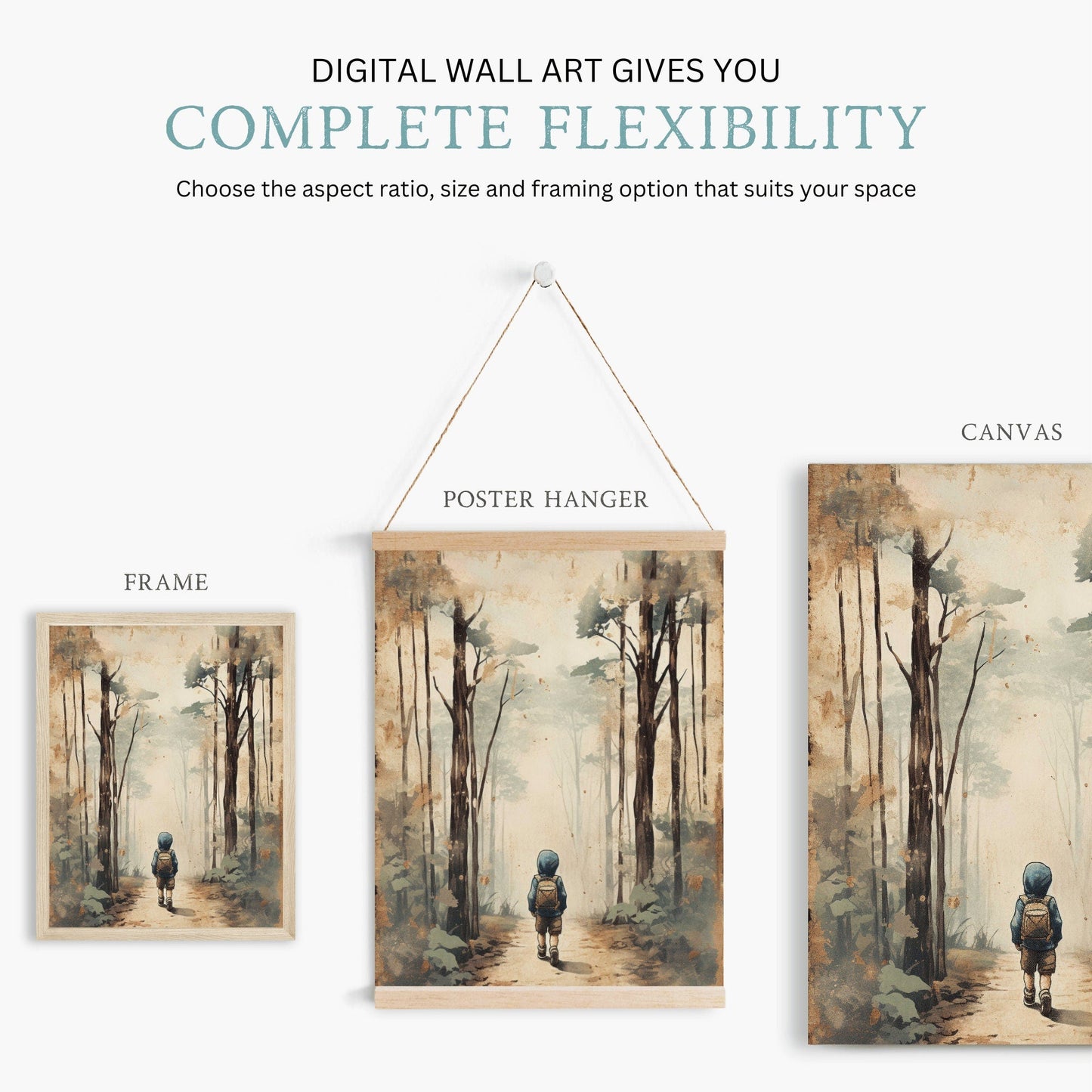 Nursery Adventure Decor, Boys Room Wall Art, Forest Themed Prints - WildfieldPrints