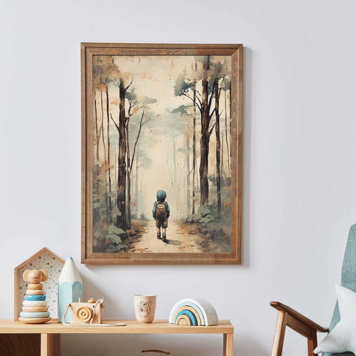 Nursery Adventure Decor, Boys Room Wall Art, Forest Themed Prints - WildfieldPrints