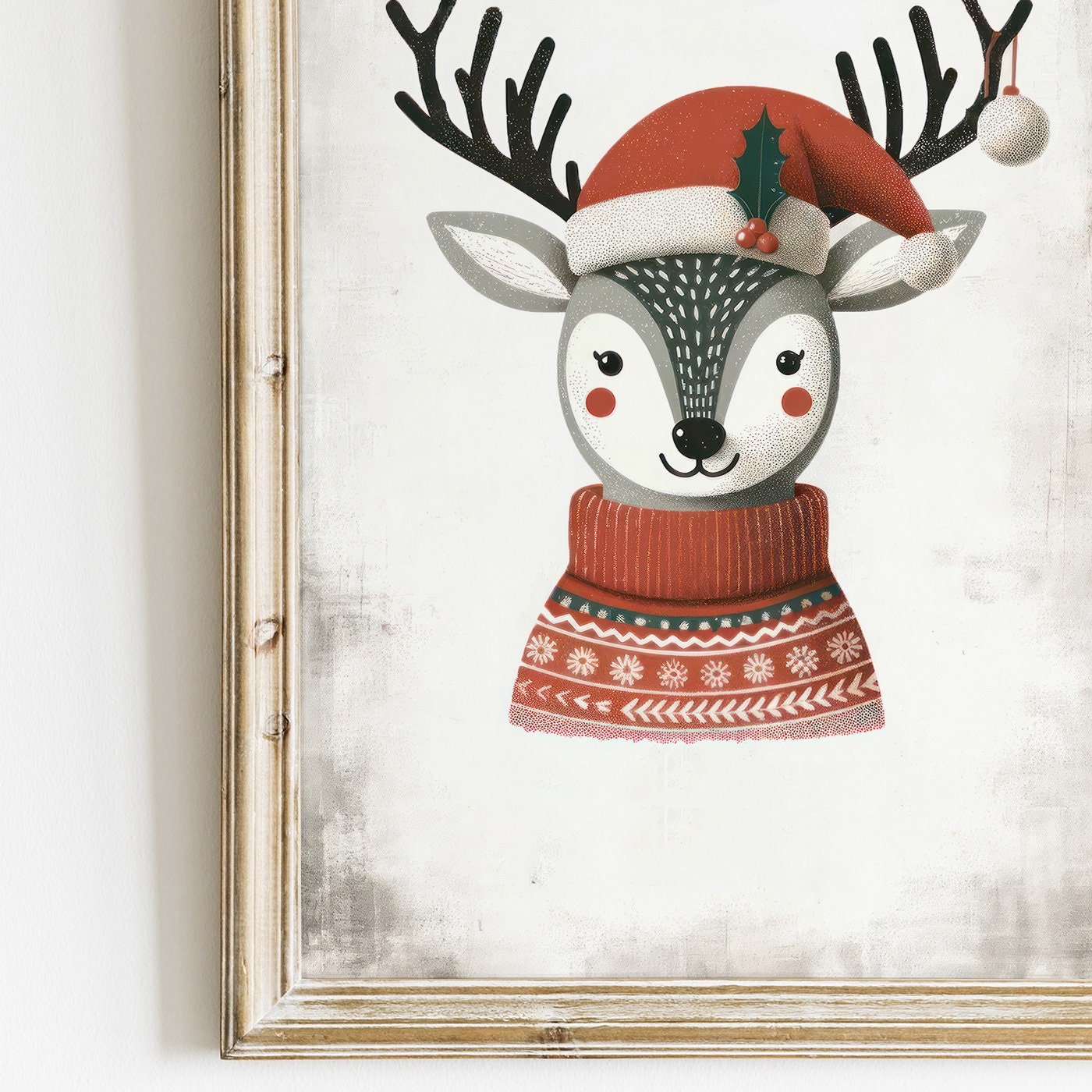 Nursery Animal Prints, Christmas Decor, Deer and Fox Wall Art - WildfieldPrints