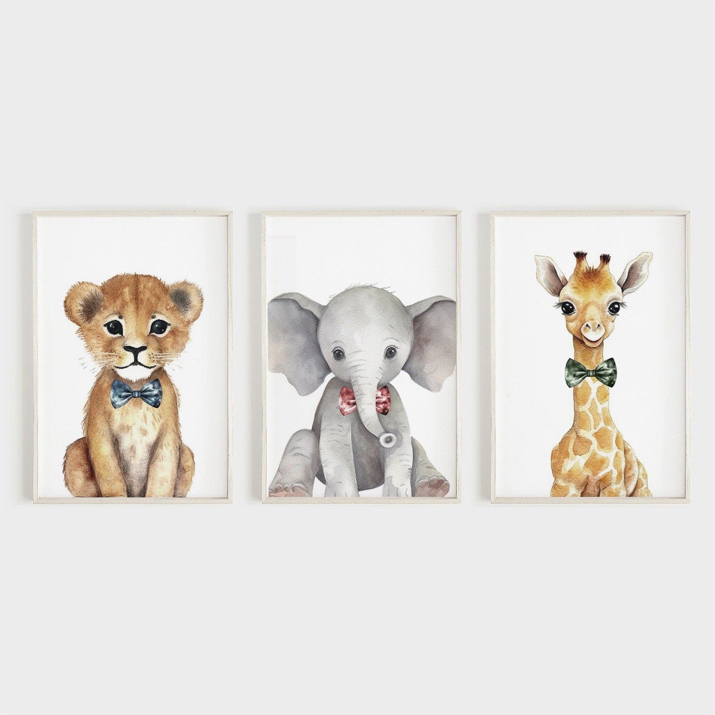 Nursery Safari Animal Prints, Wall Art for Kids' Bedroom, Gender Neutral - WildfieldPrints