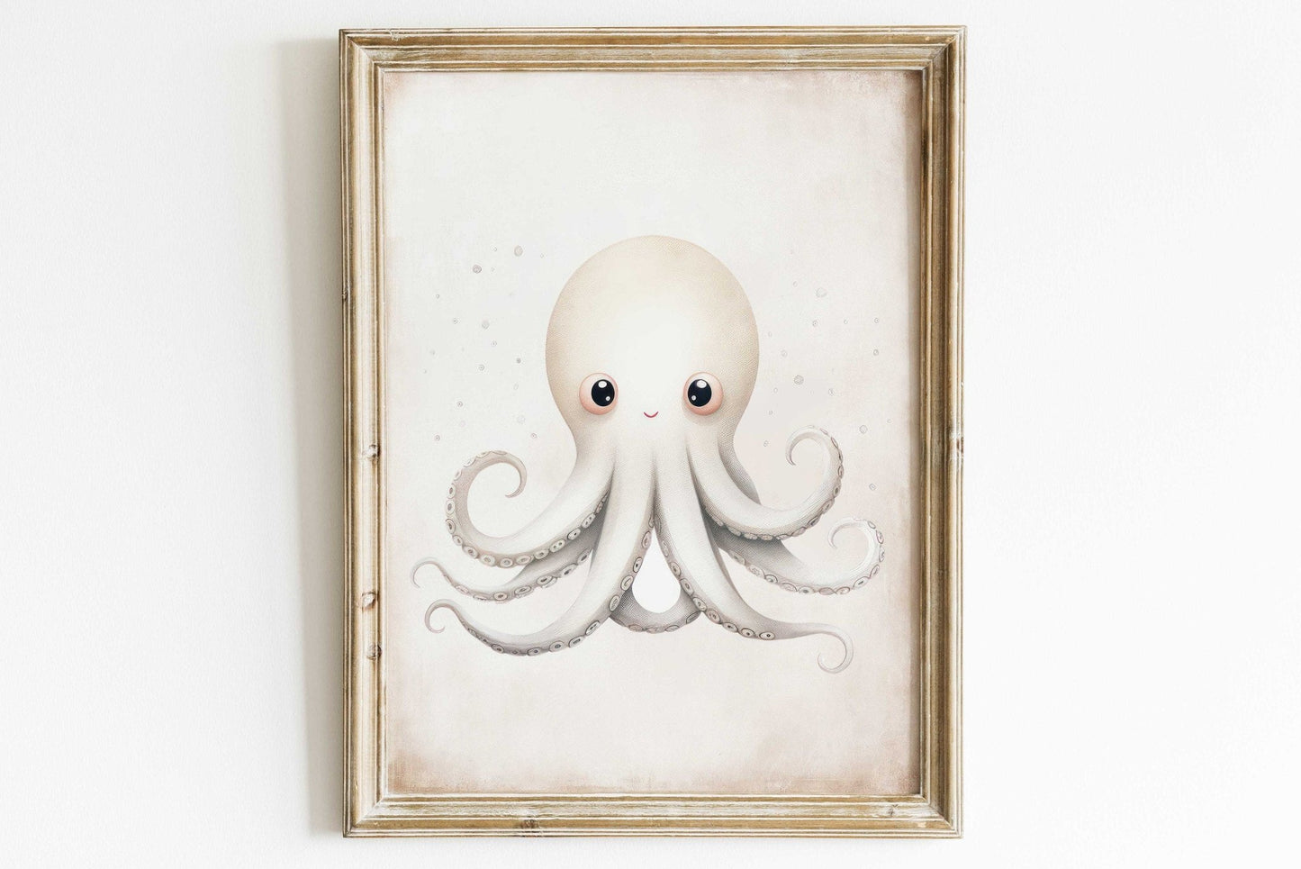 Octopus Nursery Print, Ocean Theme Decor, Sea Animal Wall Decor - WildfieldPrints