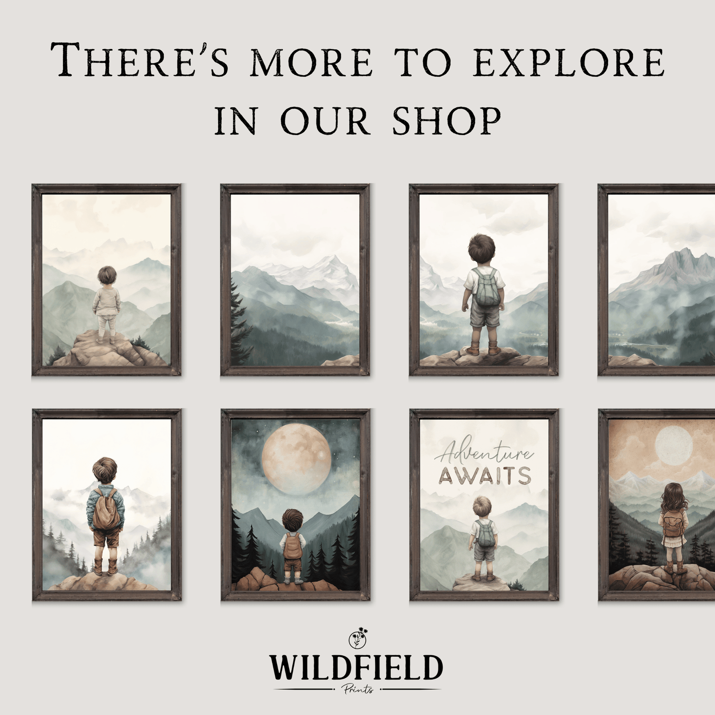 Oh The Places You'll Go, Nursery Quote Art, Adventure Wall Decor, Nature Inspired - WildfieldPrints