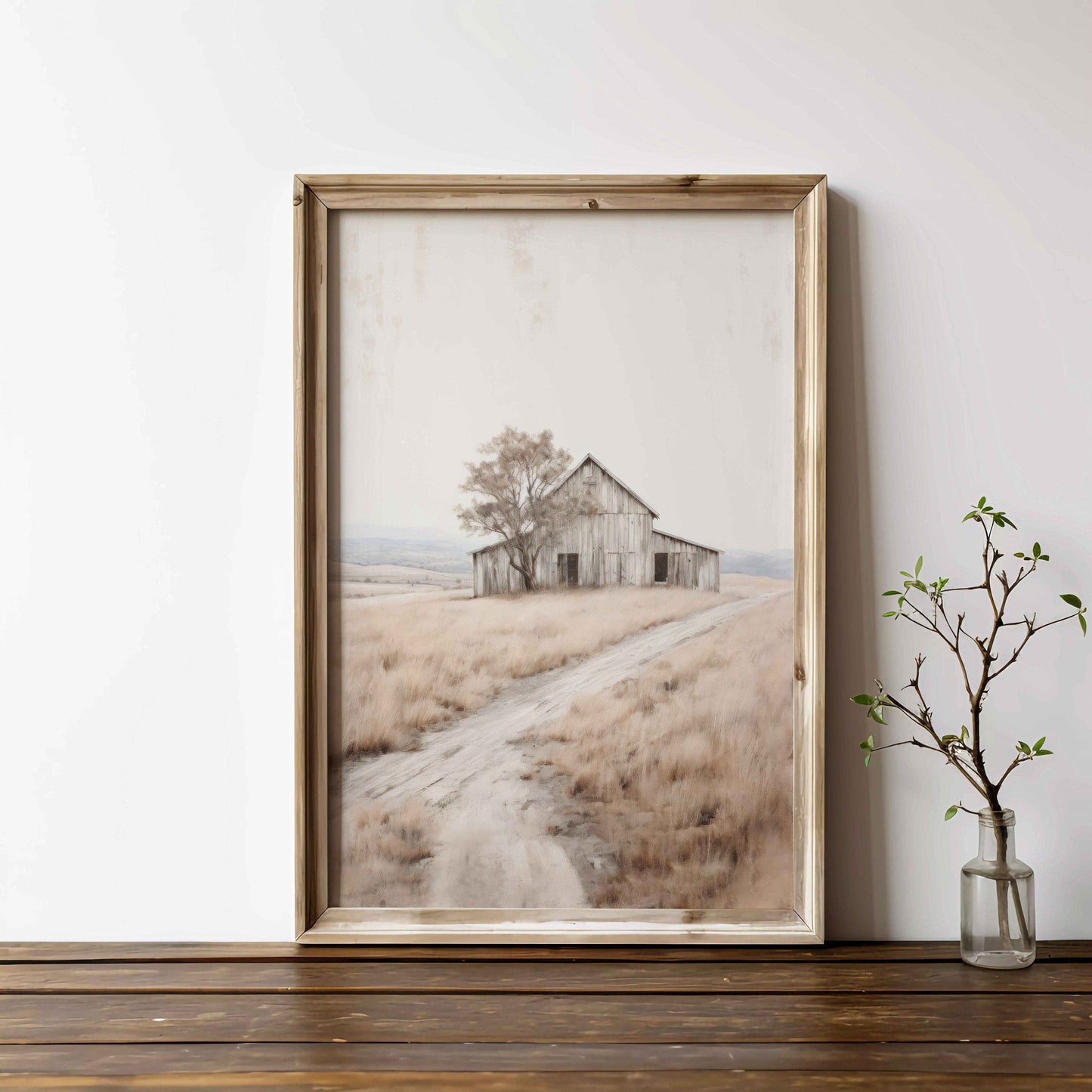 Old Barn Print, Rustic Wall Art, Vintage Farmhouse Decor - WildfieldPrints